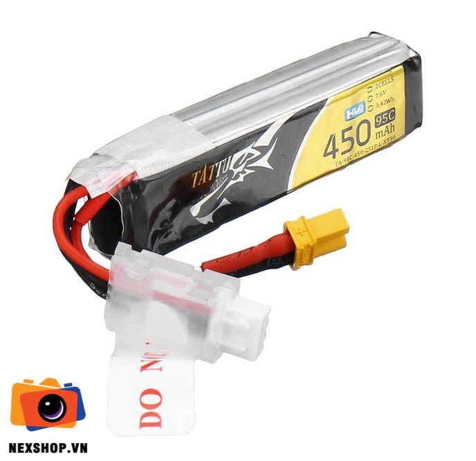 Tattu 450mAh 7.4V 75C 2S1P Long Size Pack | Chính hãng - thiết kế và phụ kiện
