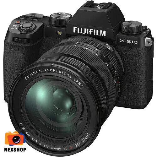 Máy ảnh Fujifilm X-S10/XF1680 Đen | Hàng chính hãng