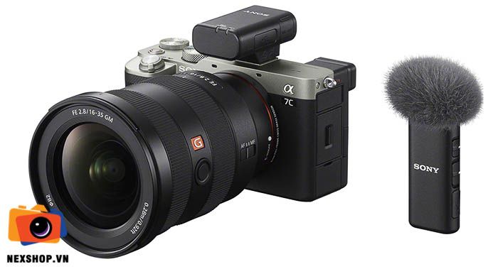 Microphone không dây ECM-W2BT | Chính hãng SonyVN - mặt sau và phụ kiện đi kèm