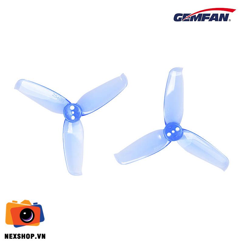 Gemfan Flash Durable 3 Blade 1.5mm 2540 Clear Blue