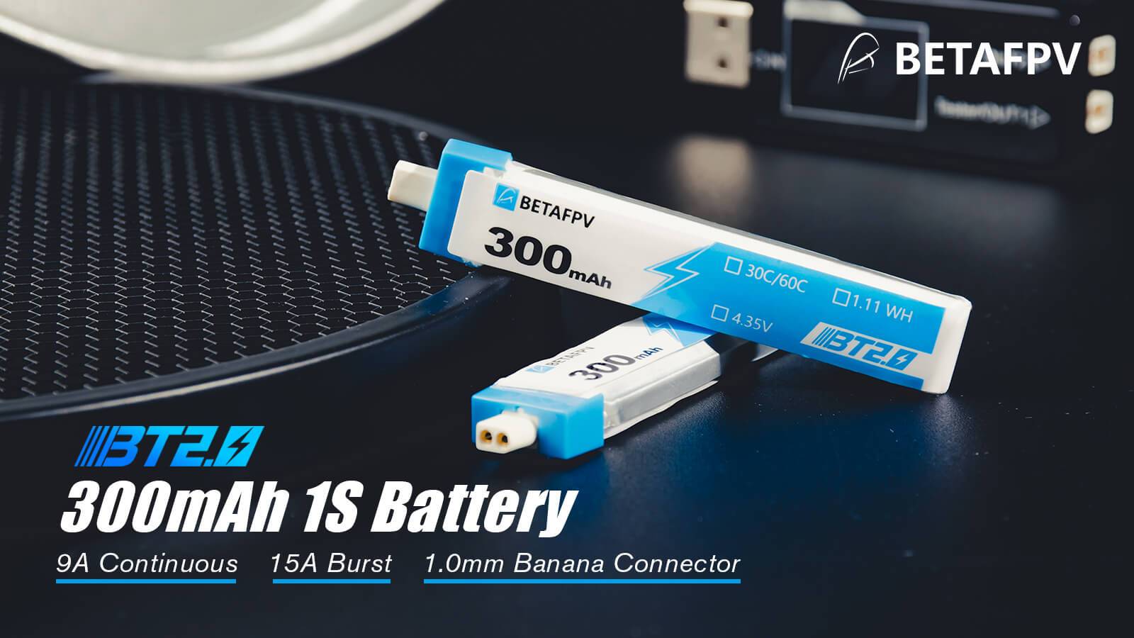 BetaFPV BT2.0 300mAh 1S 30C HV Battery (1pc)