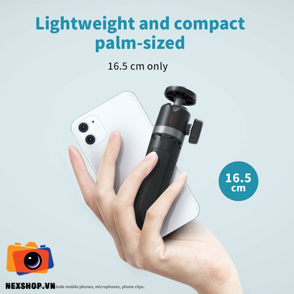 Tripod Mini Telesin | Nhẹ Nhàng, Ổn Định | Chính Hãng - mặt sau và phụ kiện đi kèm