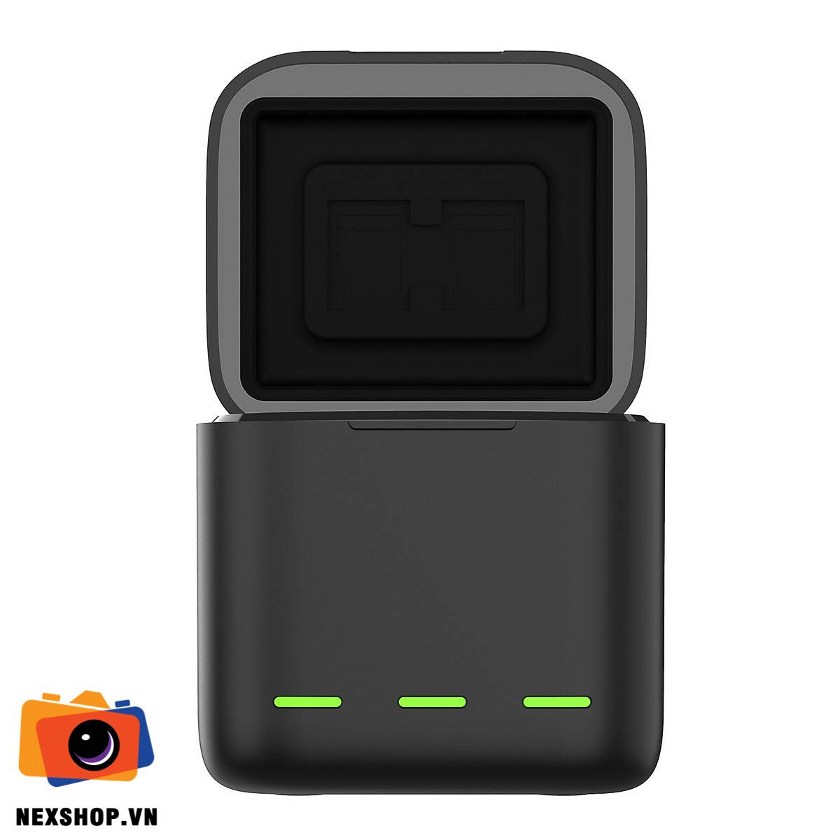 Cốc sạc Pin Lithium GoPro 12 11 10 9 Chính hãng Telesin | Có khe - mặt sau và phụ kiện đi kèm