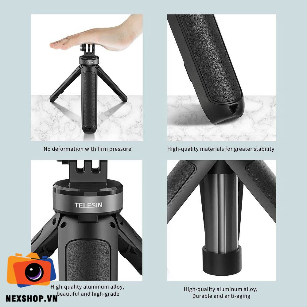 Tripod Mini Telesin | Nhẹ Nhàng, Ổn Định | Chính Hãng - cấu hình hộp sạc