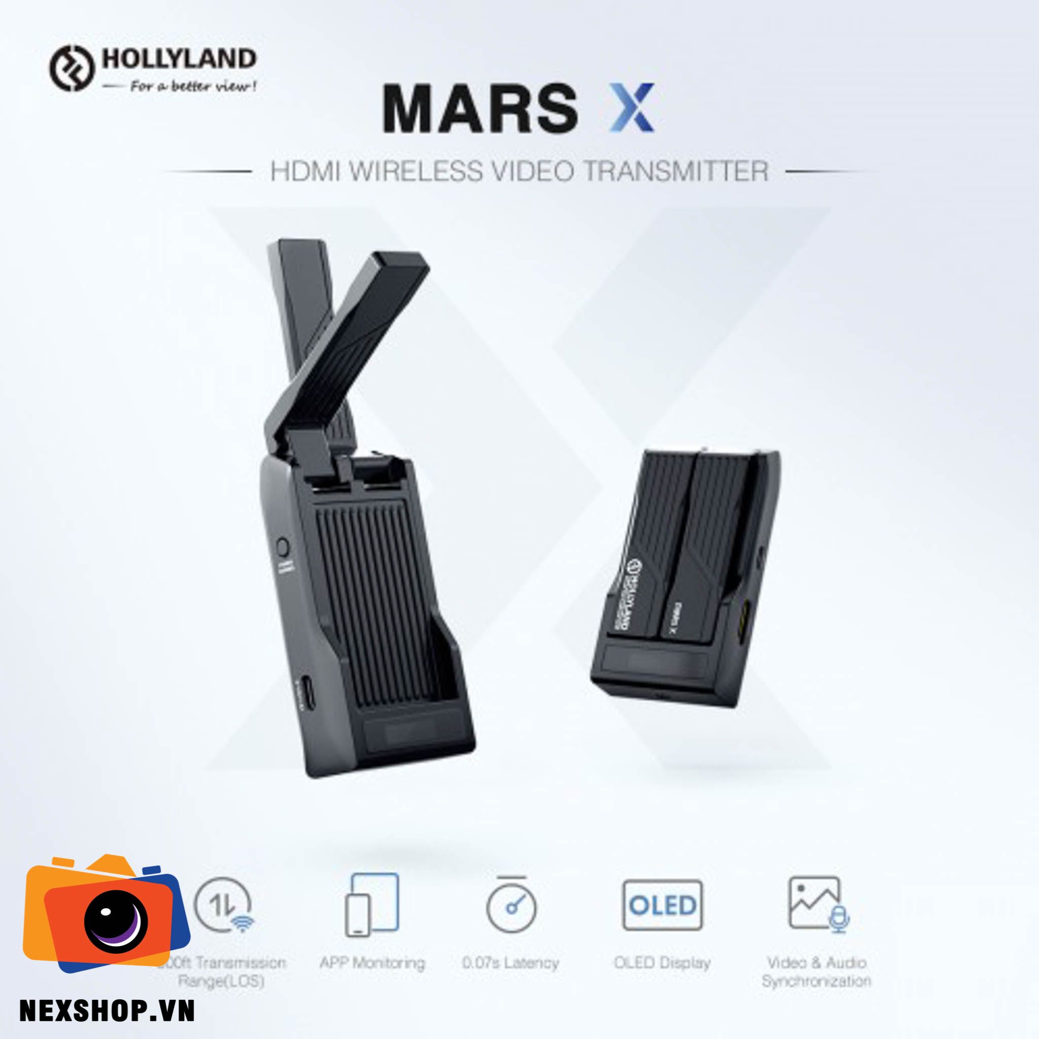 Hollyland Mars X – Thiết Bị Truyền Hình Ảnh Không Dây nhỏ gọn chỉ 112g