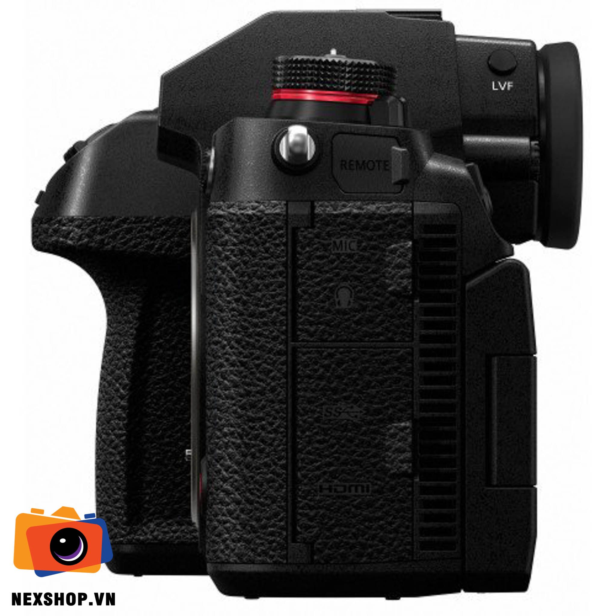 Máy ảnh Lumix S1H Fullframe Body Chính hãng | FullVAT - mặt sau và phụ kiện đi kèm