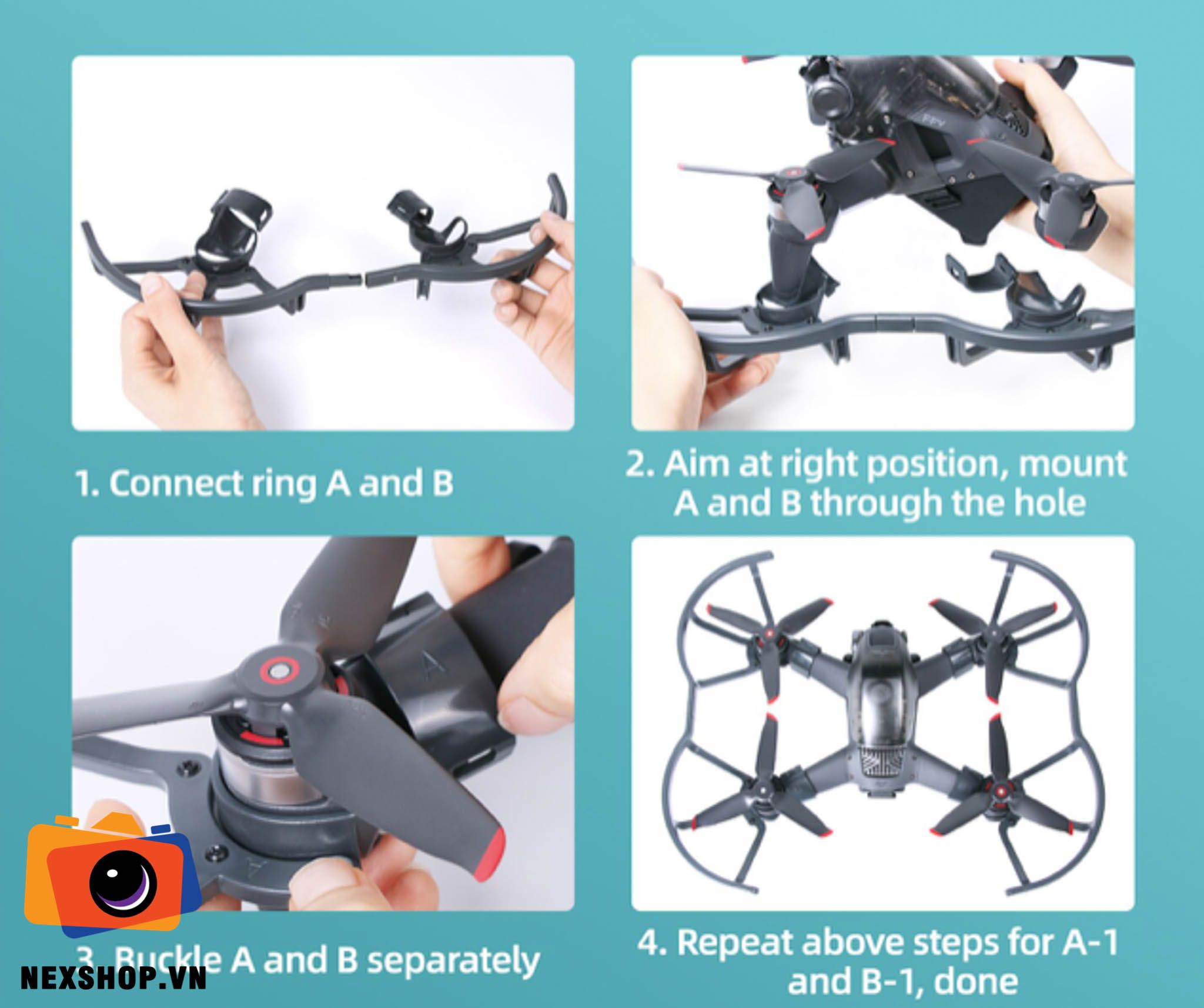 Bộ bảo vệ cánh Sunnylife cho DJI FPV | Chính hãng - khả năng kết nối thiết bị
