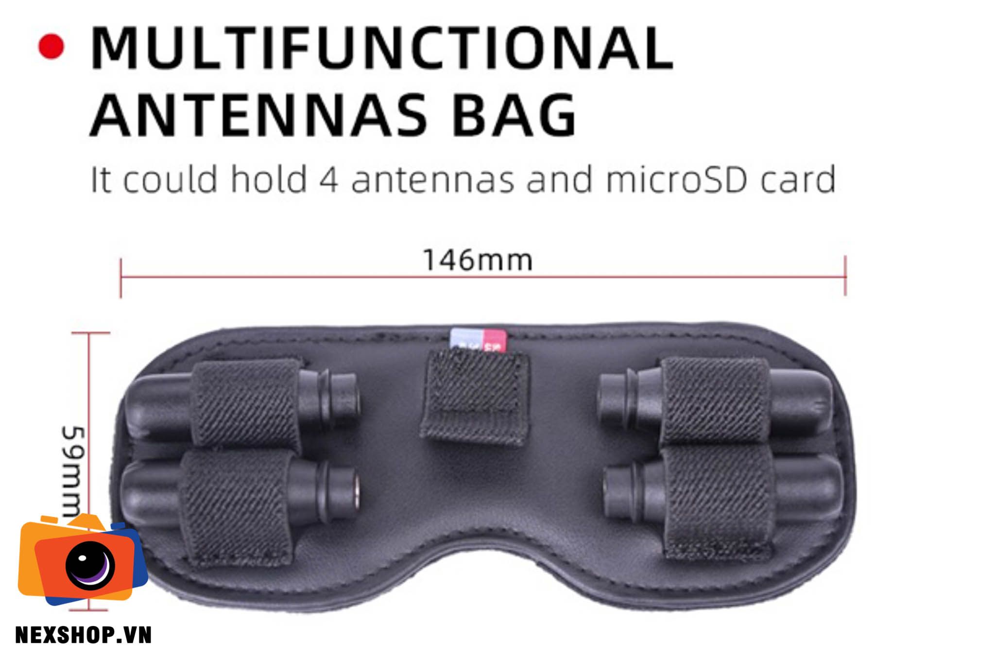 Miếng che kính kết hợp cài ăng ten DJI Goggles V2 Sunnylife — ảnh 3