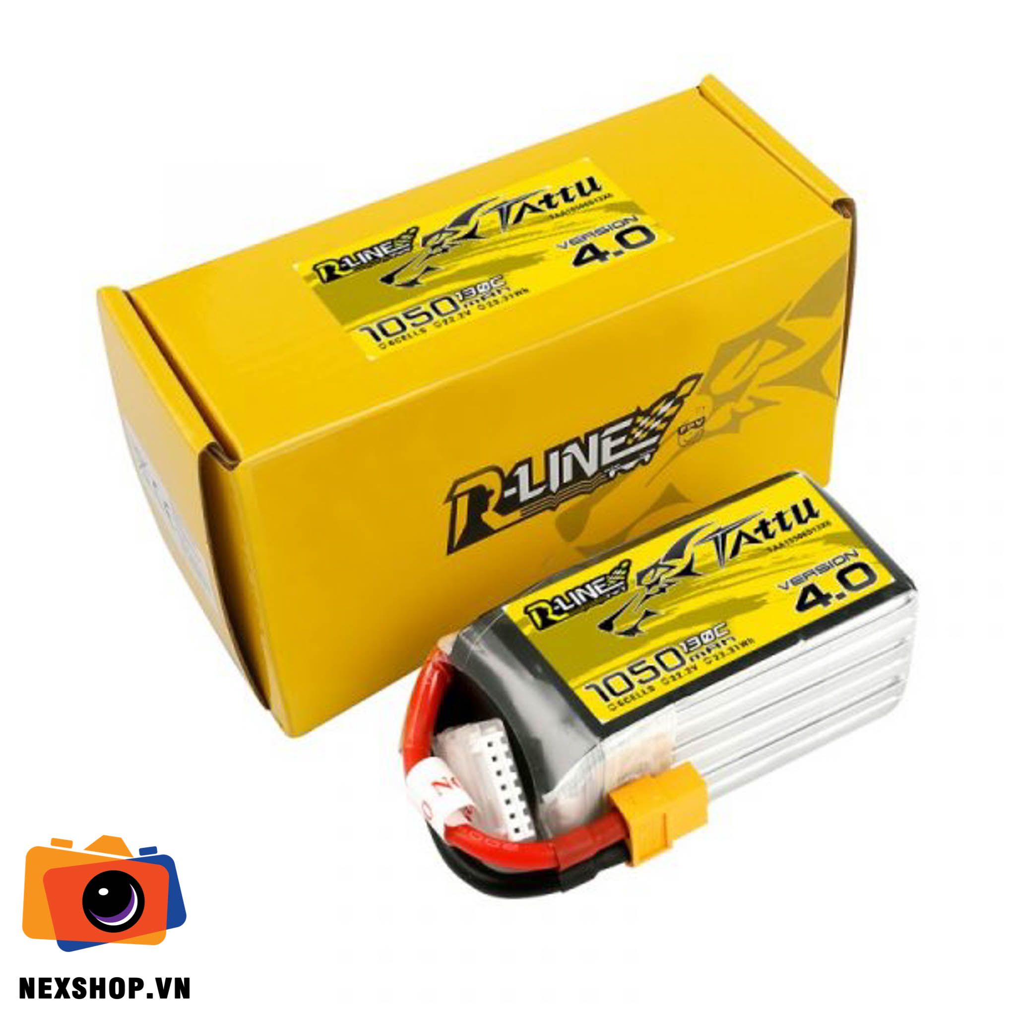 Pin máy bay TATTU R-LINE 4.0 1050mAh 22.2V | Chính hãng - cấu hình hộp sạc
