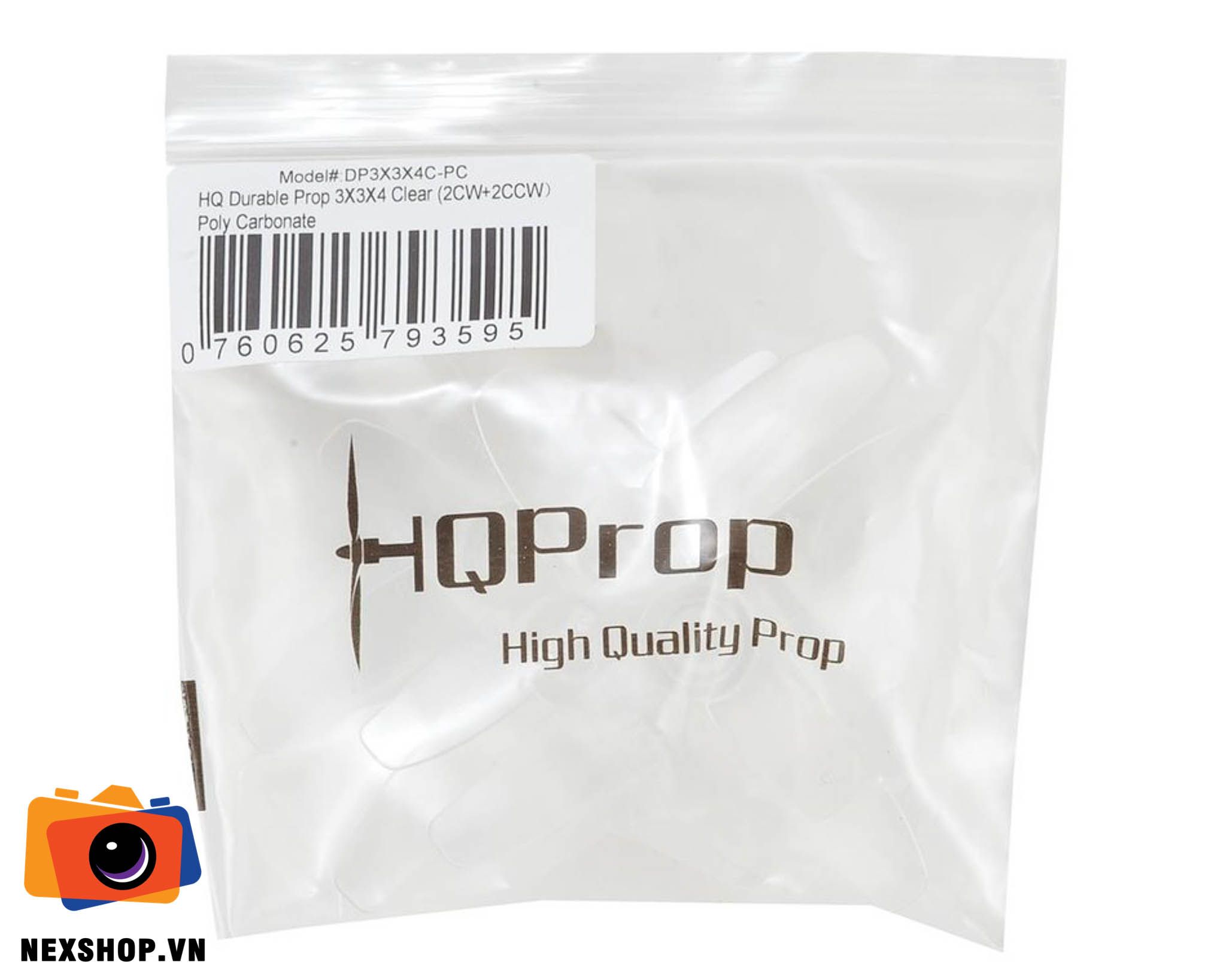 Cánh máy bay HQProp Durable Prop 3x3x4 Clear Poly Carbonate ( 2CW + 2CCW )