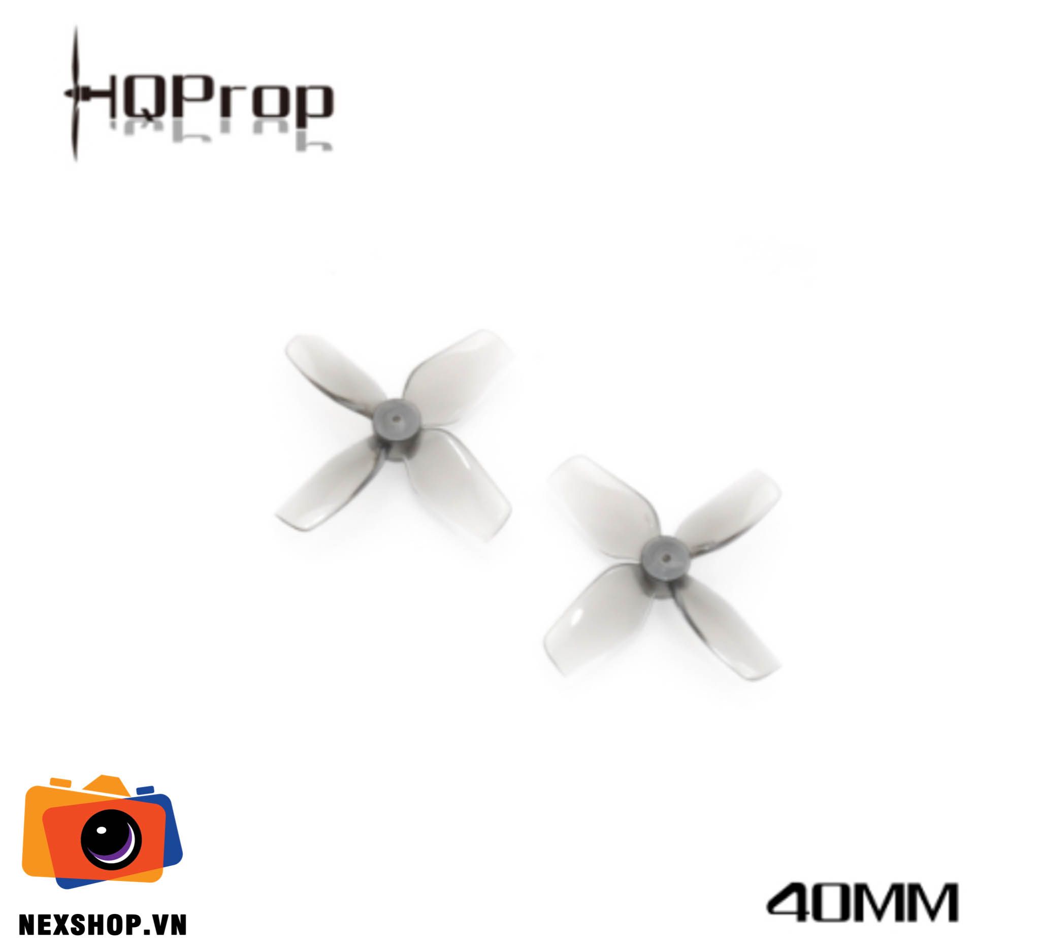 Cánh máy bay HQProp Micro Whoop Prop 40MMX4 Grey Poly Carbonate 1.5MM Shaft ( 2CW + 2CCW )