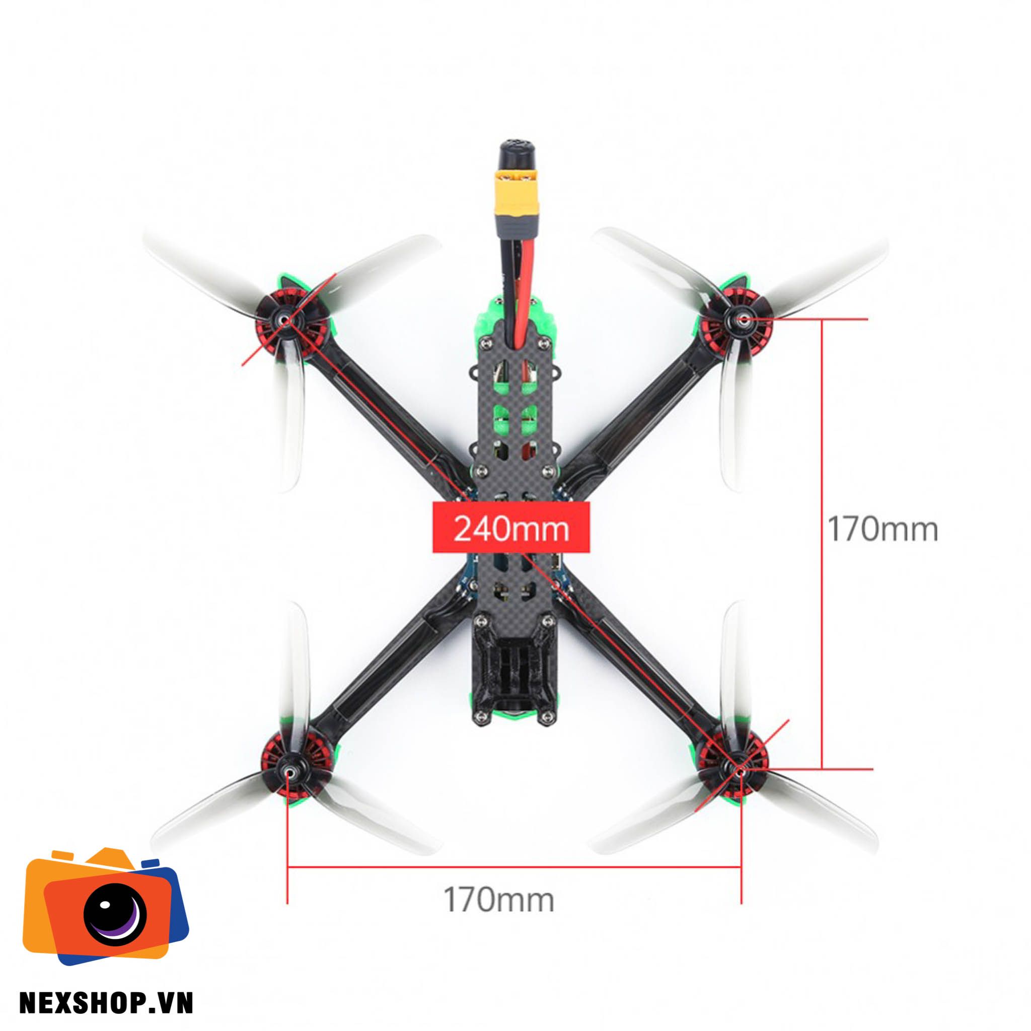 Nazar5 HD BNF - Caddx Nebula Nano 6S (DJI) | Chính hãng - mặt sau và phụ kiện đi kèm