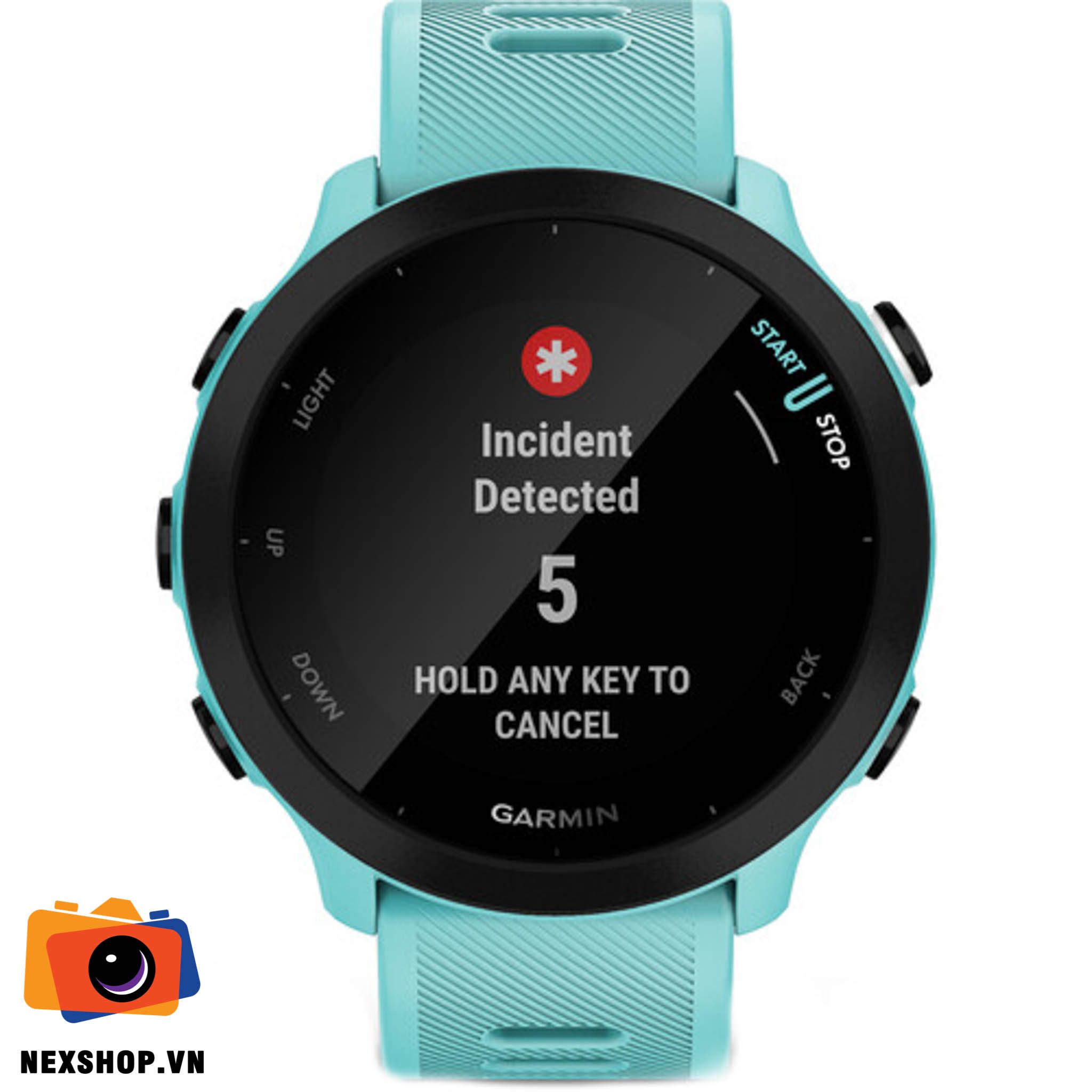 Đồng hồ thể thao Garmin Forerunner 55 | Xanh Aqua | Chính hãng FPT