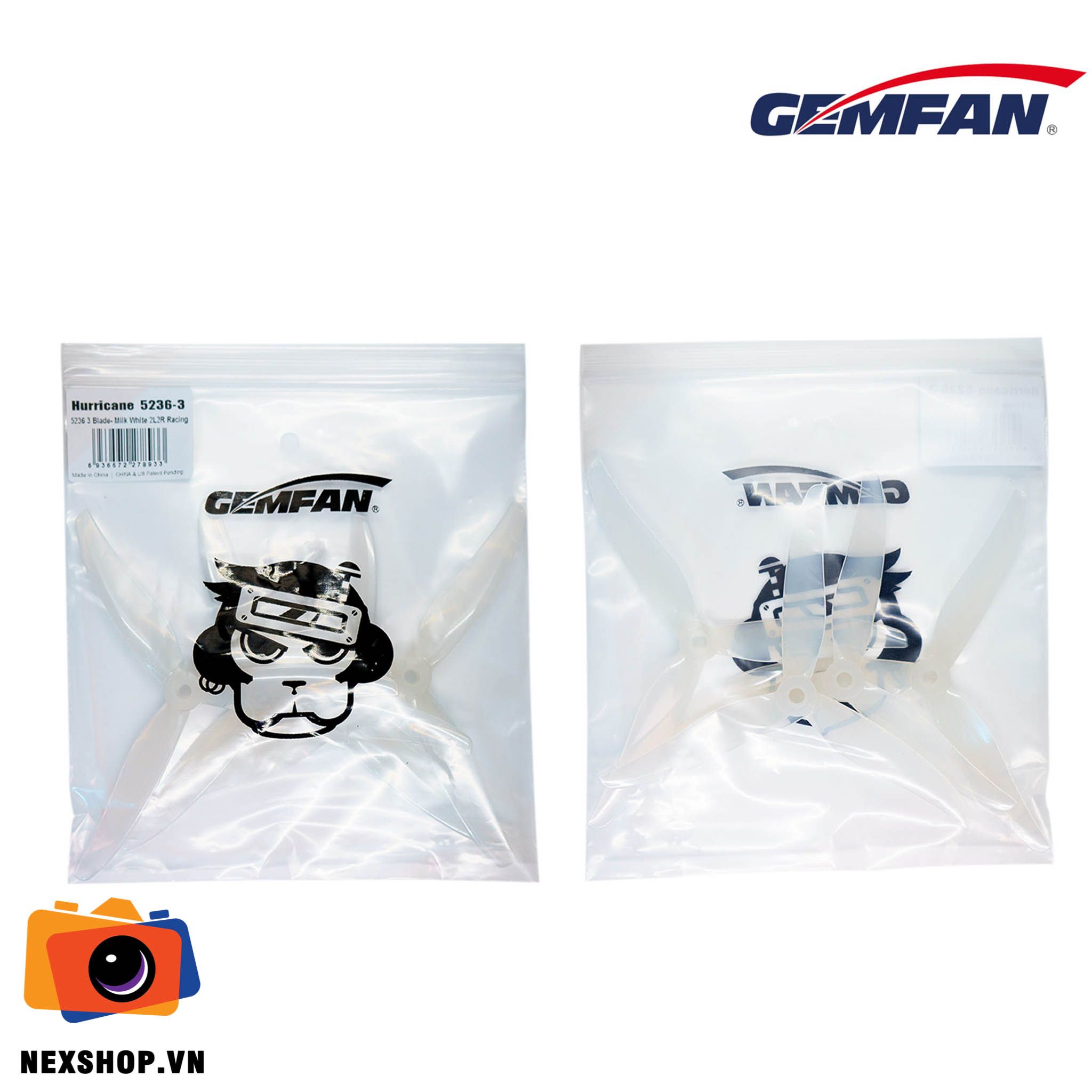 Cánh Gemfan Freestyle 5236-3 (4 cánh) | Màu xám trong | Chính hãn - cấu hình hộp sạc