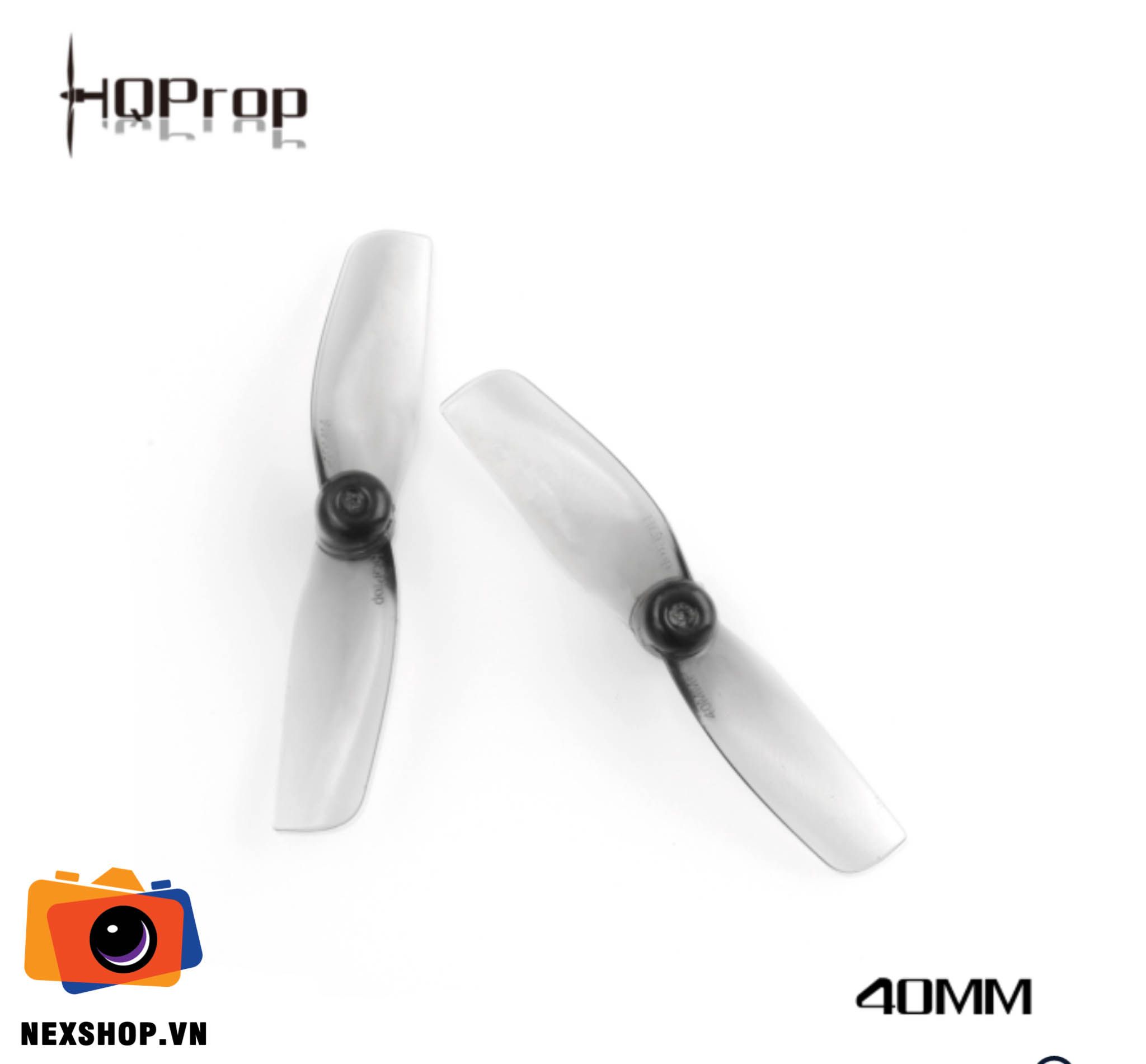 HQ Micro Whoop Prop 40MMX2 Grey (2CW+2CCW)-Poly Carbonate-1.5MM Shaft