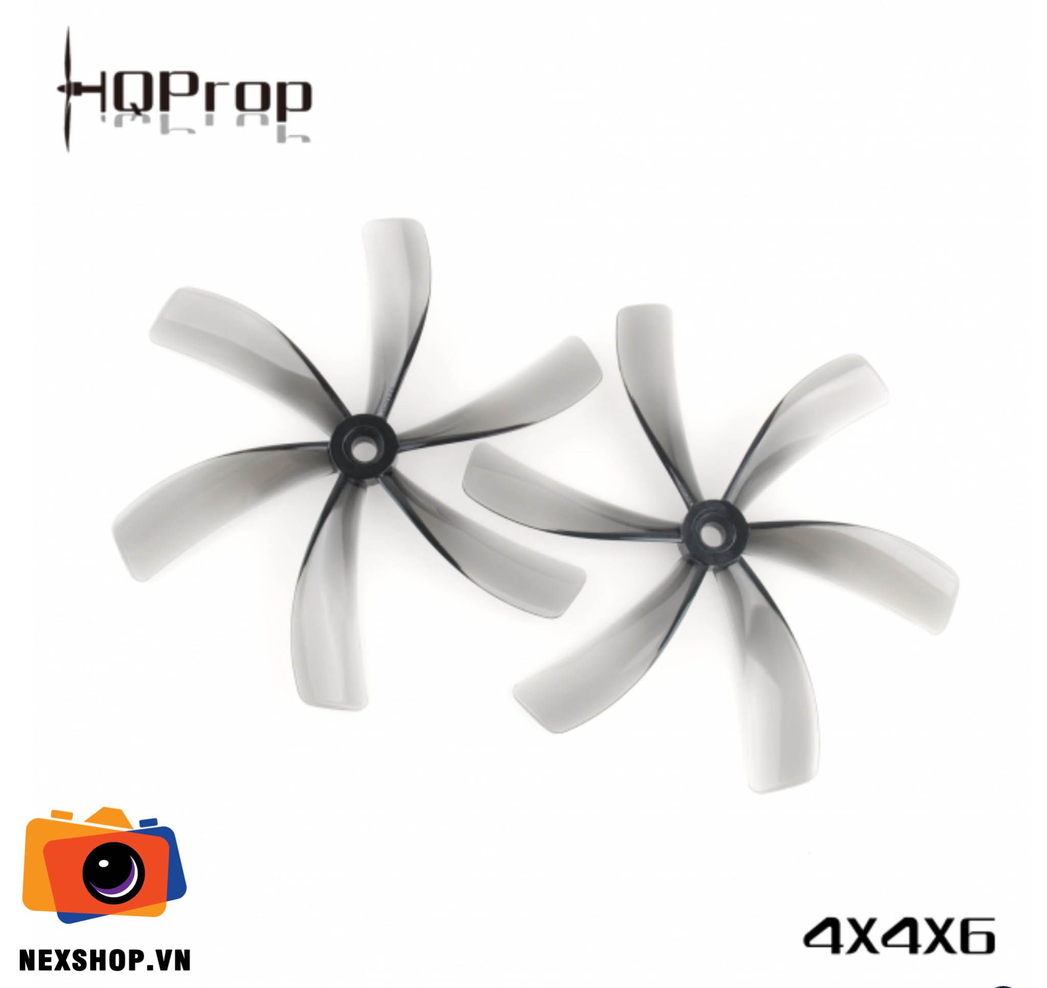 HQProp Duct-4X4X6 for Cinewhoop Grey (2CW+2CCW)-Poly Carbonate