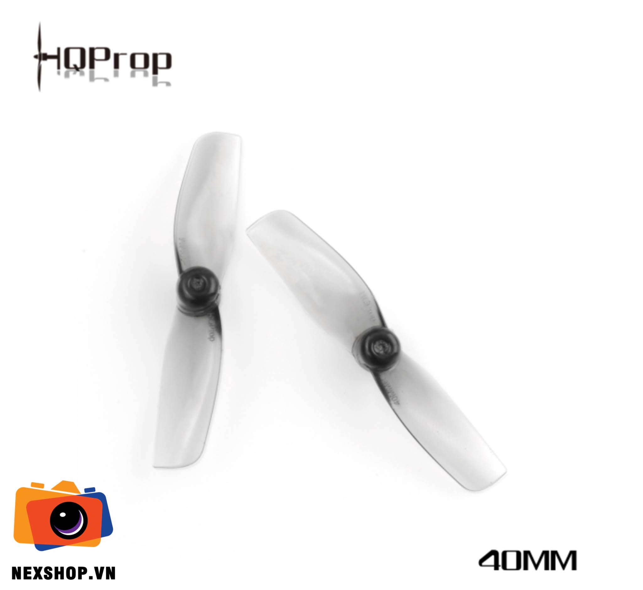 HQ Micro Whoop Prop 40MMX2 Grey (2CW+2CCW)-Poly Carbonate-1MM Shaft