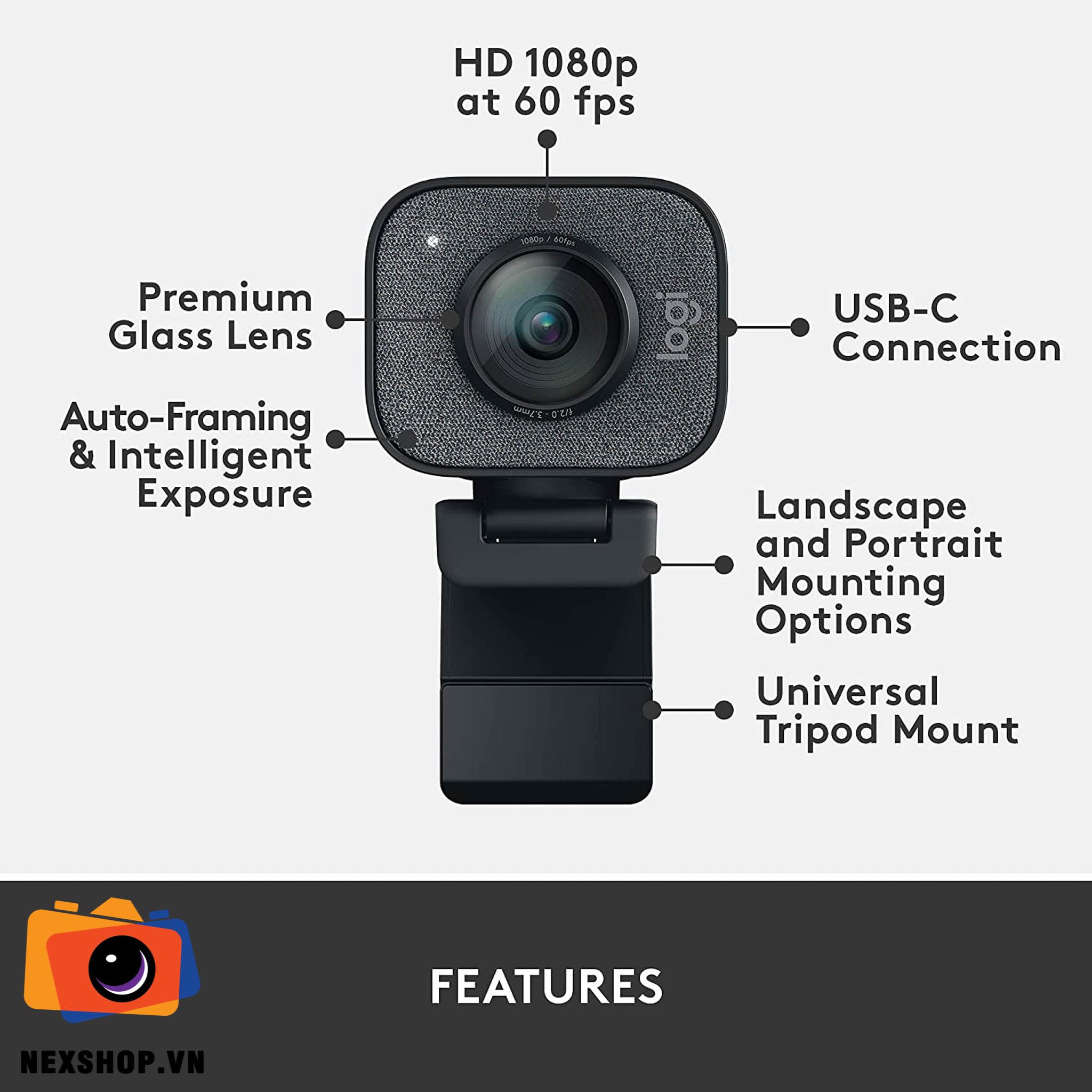 Logitech StreamCam - Full HD 1080p Streaming Webcam | Chính hãng