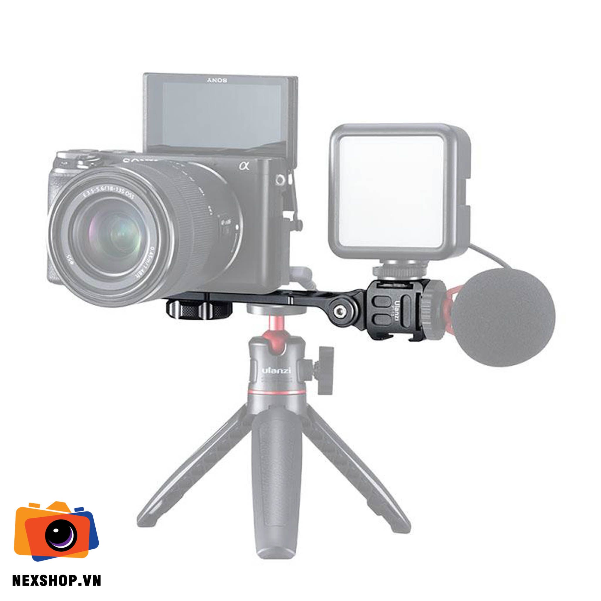 Ulanzi PT-13 Triple Cold Shoe Mount Plate Bracket | Chính hãng - thiết kế và phụ kiện