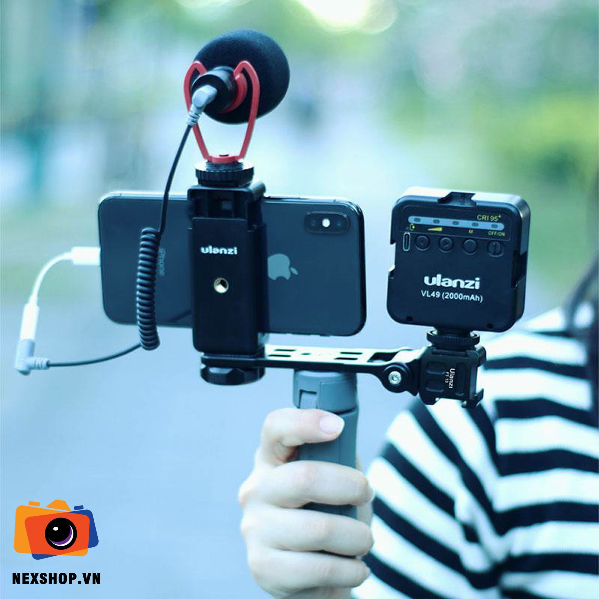 Ulanzi PT-13 Triple Cold Shoe Mount Plate Bracket | Chính hãng - khả năng kết nối thiết bị