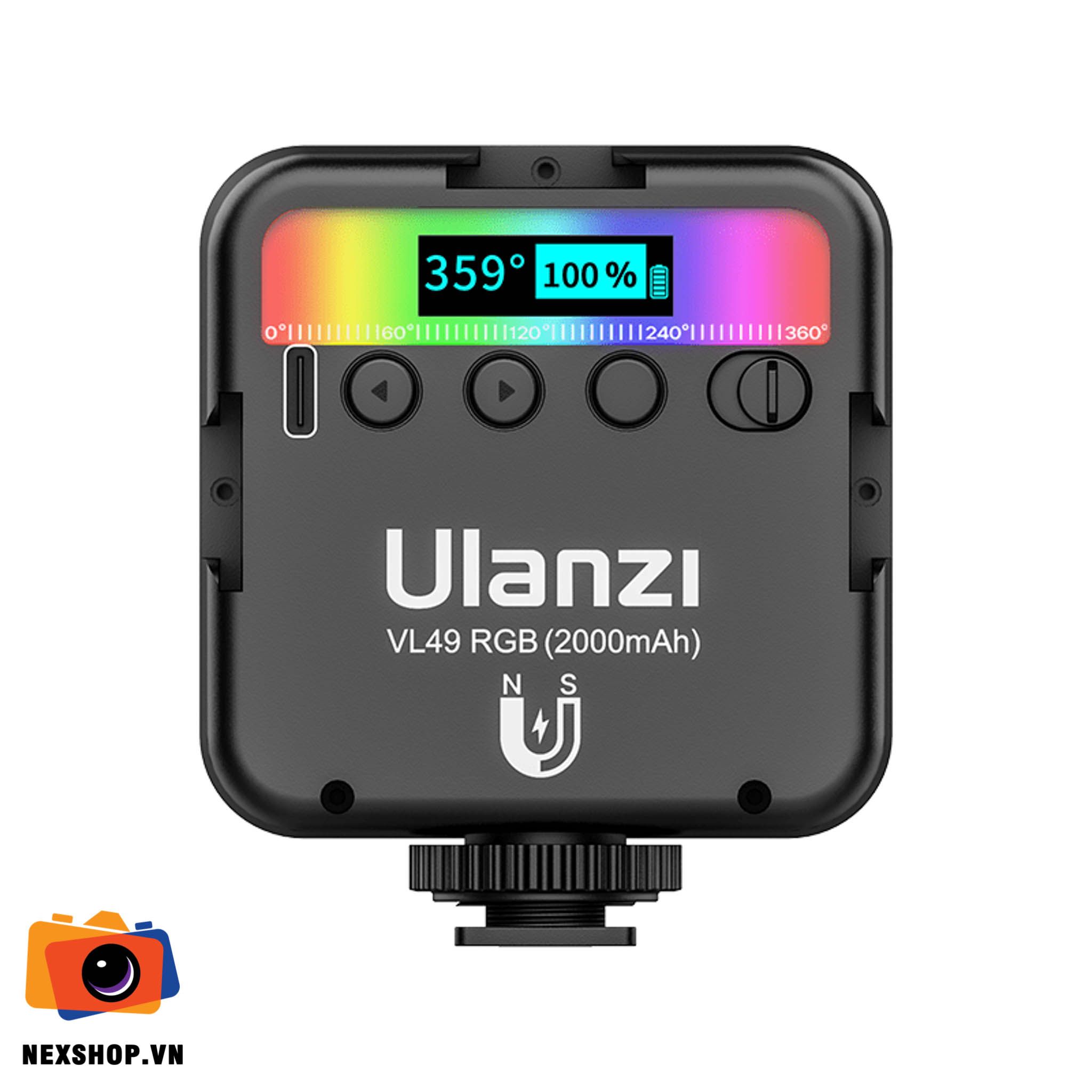 Đèn Led Ulanzi VL49 Rechargeable Mini RGB Light | Chính hãng - khả năng kết nối thiết bị