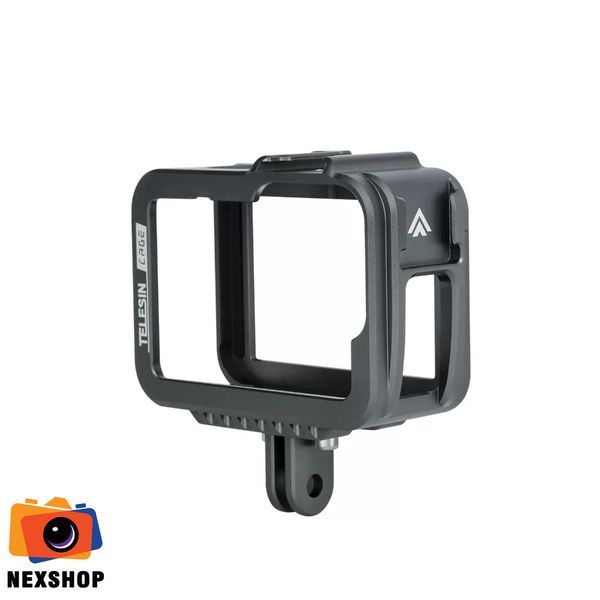 Cage nhôm CNC cho GoPro Hero 10/9 Black | Chính hãng Telesin - cấu hình hộp sạc