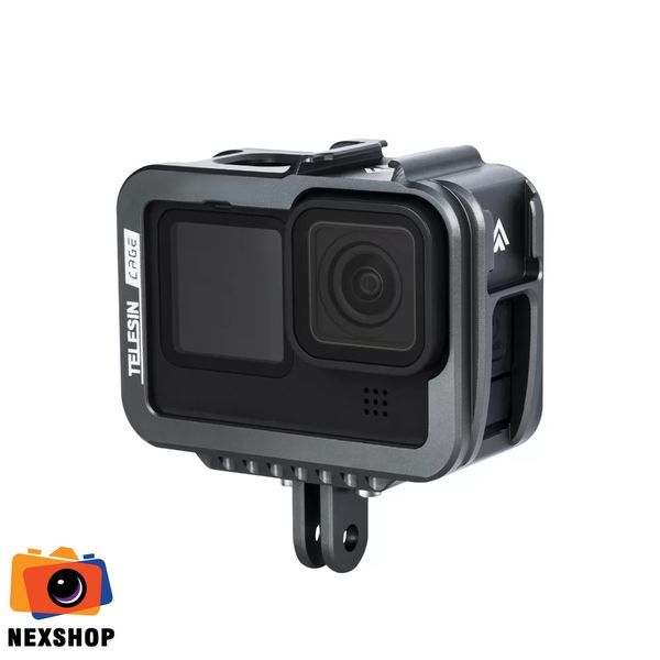 Cage nhôm CNC cho GoPro Hero 10/9 Black | Chính hãng Telesin