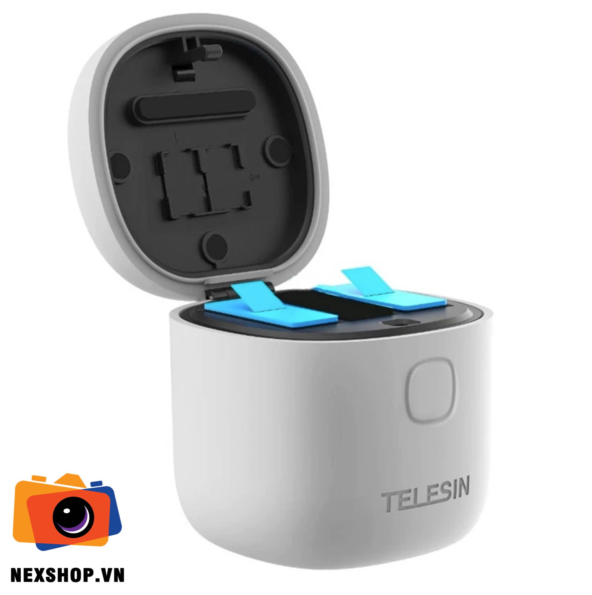 Hộp sạc và bảo quản pin kèm thêm 02 viên pin cho GoPro Hero 10/9 — Telesin chính hãng tại NexShop cho GoPro Hero