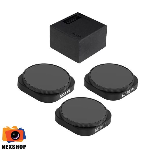 Bộ 3 Filter ND8/PL ND16/PL ND32/PL cho GoPro Hero 12/11/10/9 Black | Chính hãng Telesin