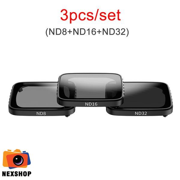 Bộ 3 Filter ND8/ND16/ND32 cho DJI Air 2S | Chính hãng Telesin - thiết kế và phụ kiện