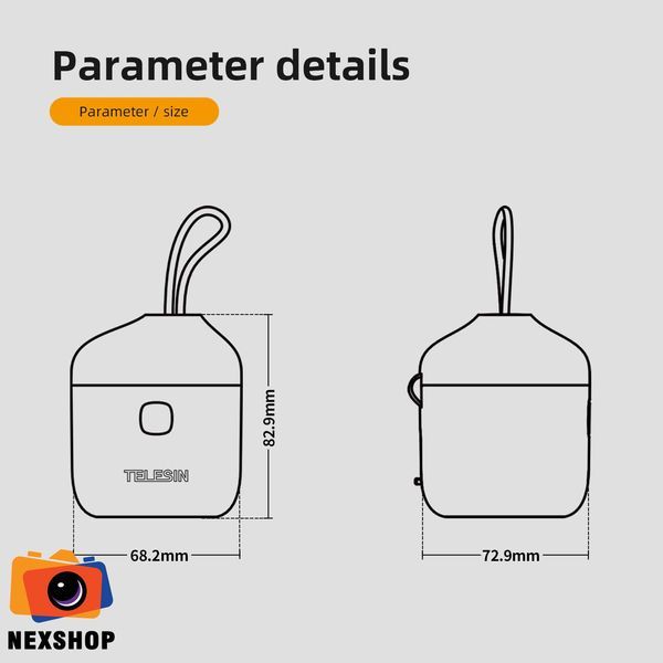 Hộp Sạc Pin GoPro Hero 12/11/10/9 | Chính Hãng Telesin - cấu hình hộp sạc