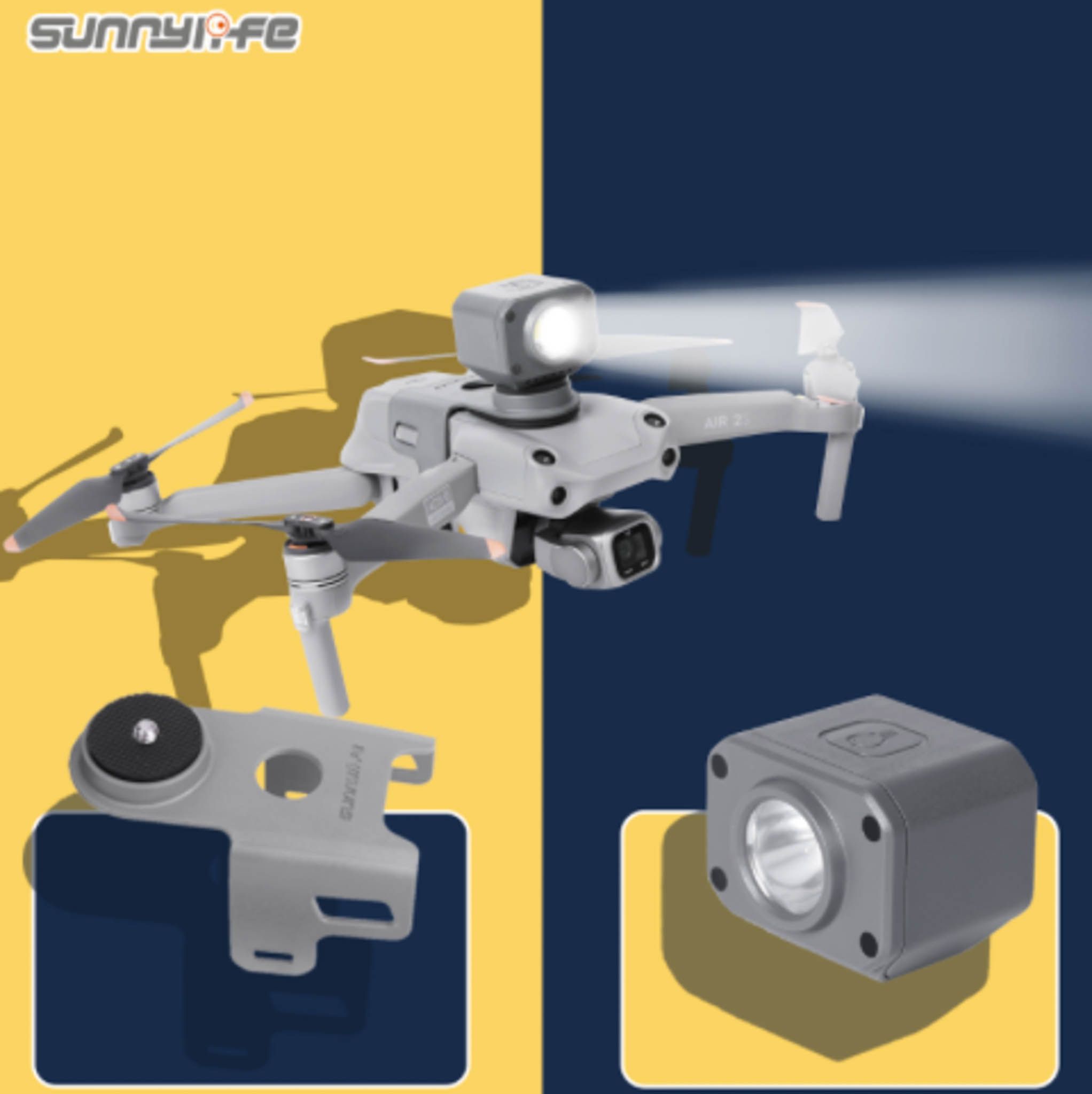 Ngàm gắn camera hành động lên DJI Air 2S | Sunnylife | Chính hãng - thiết kế và phụ kiện