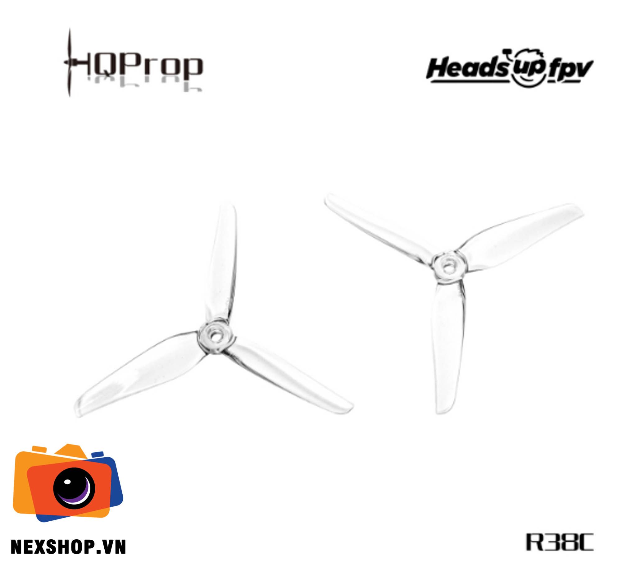 HQProp HeadsUp Racing Prop R38C Clear | Chính hãng - thiết kế và phụ kiện