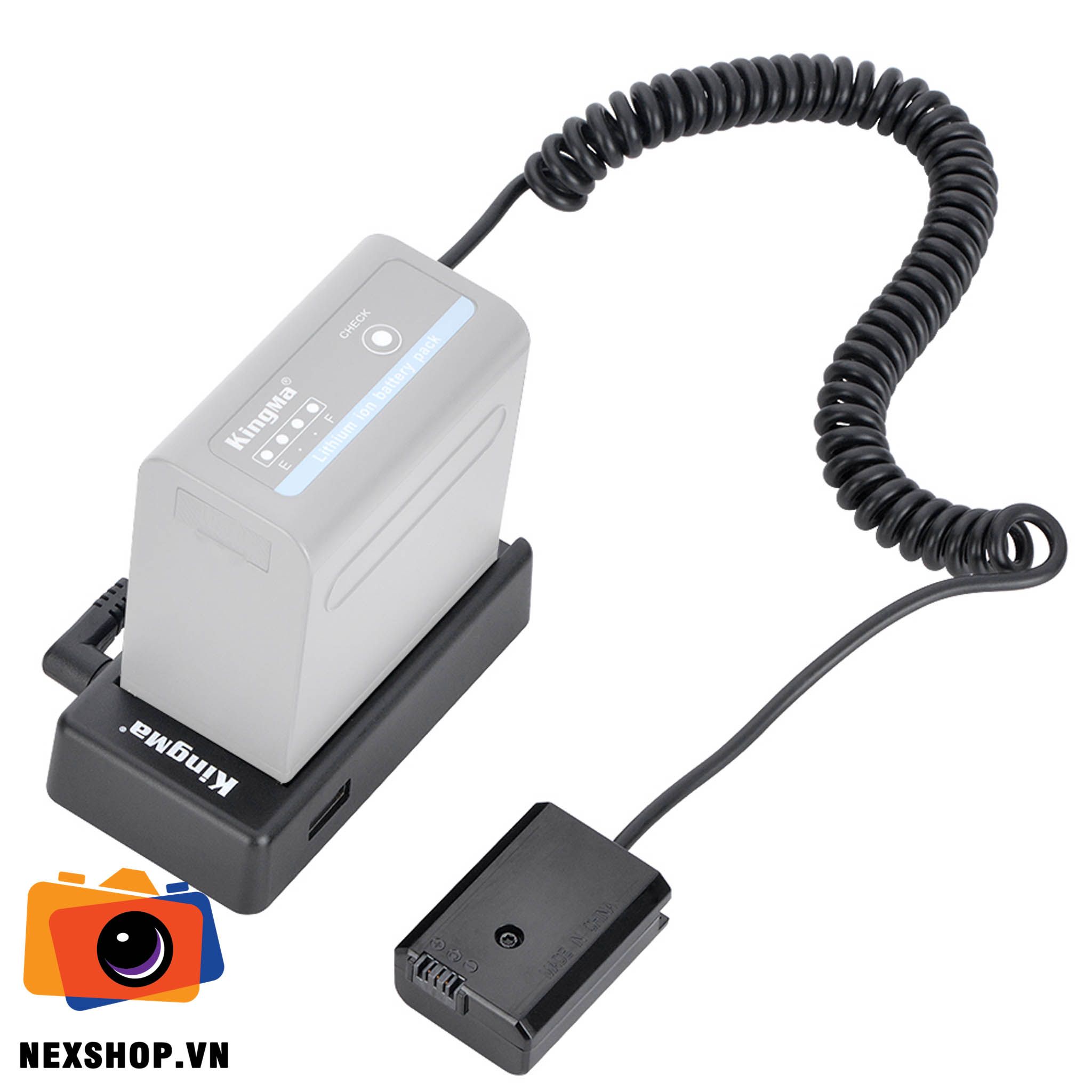 KingMa FW50 Dummy Battery DC Coupler | Chính hãng Kingma - cấu hình hộp sạc