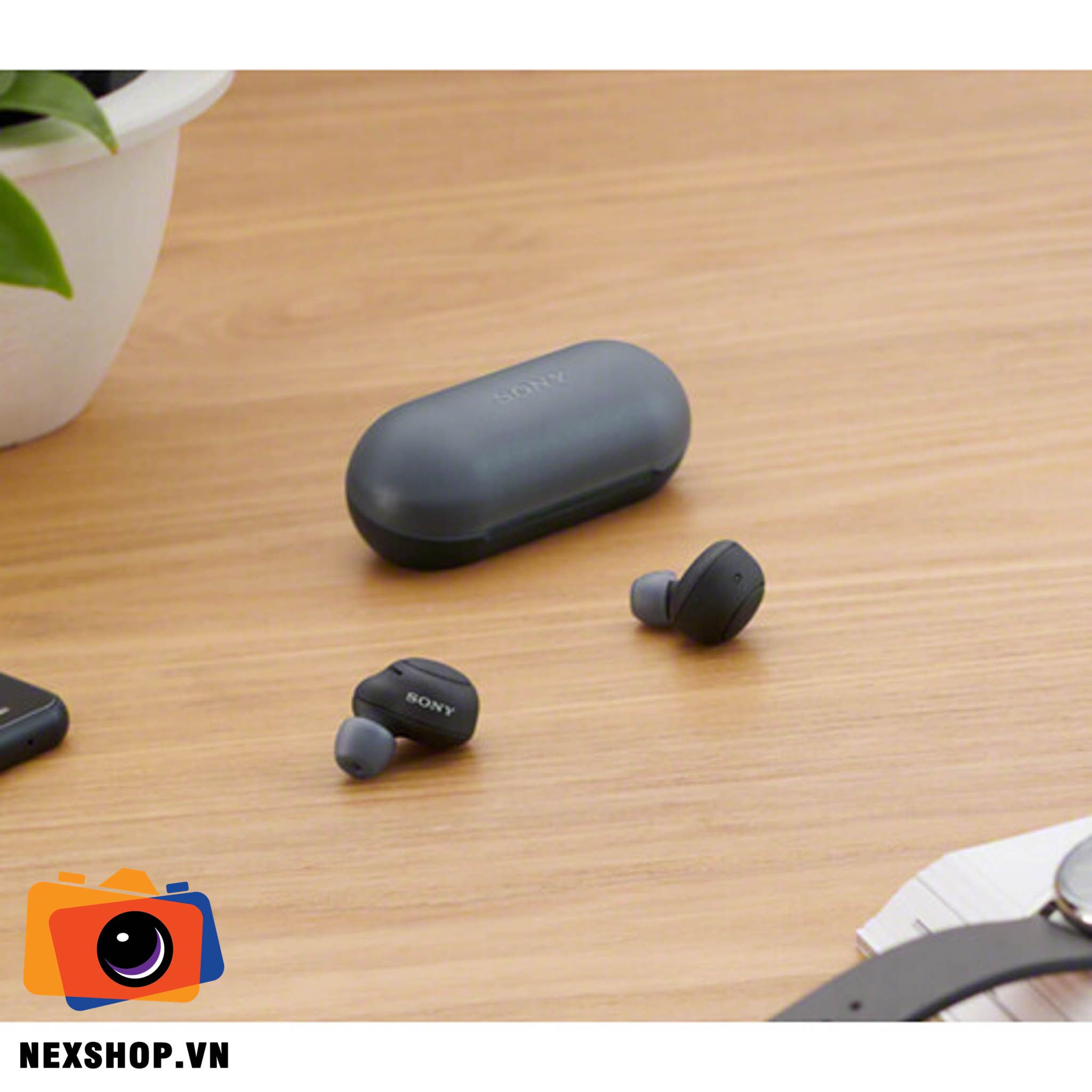 Tai nghe Bluetooth True Wireless Sony WF-C500 | Chính hãng | Màu - mặt sau và phụ kiện đi kèm
