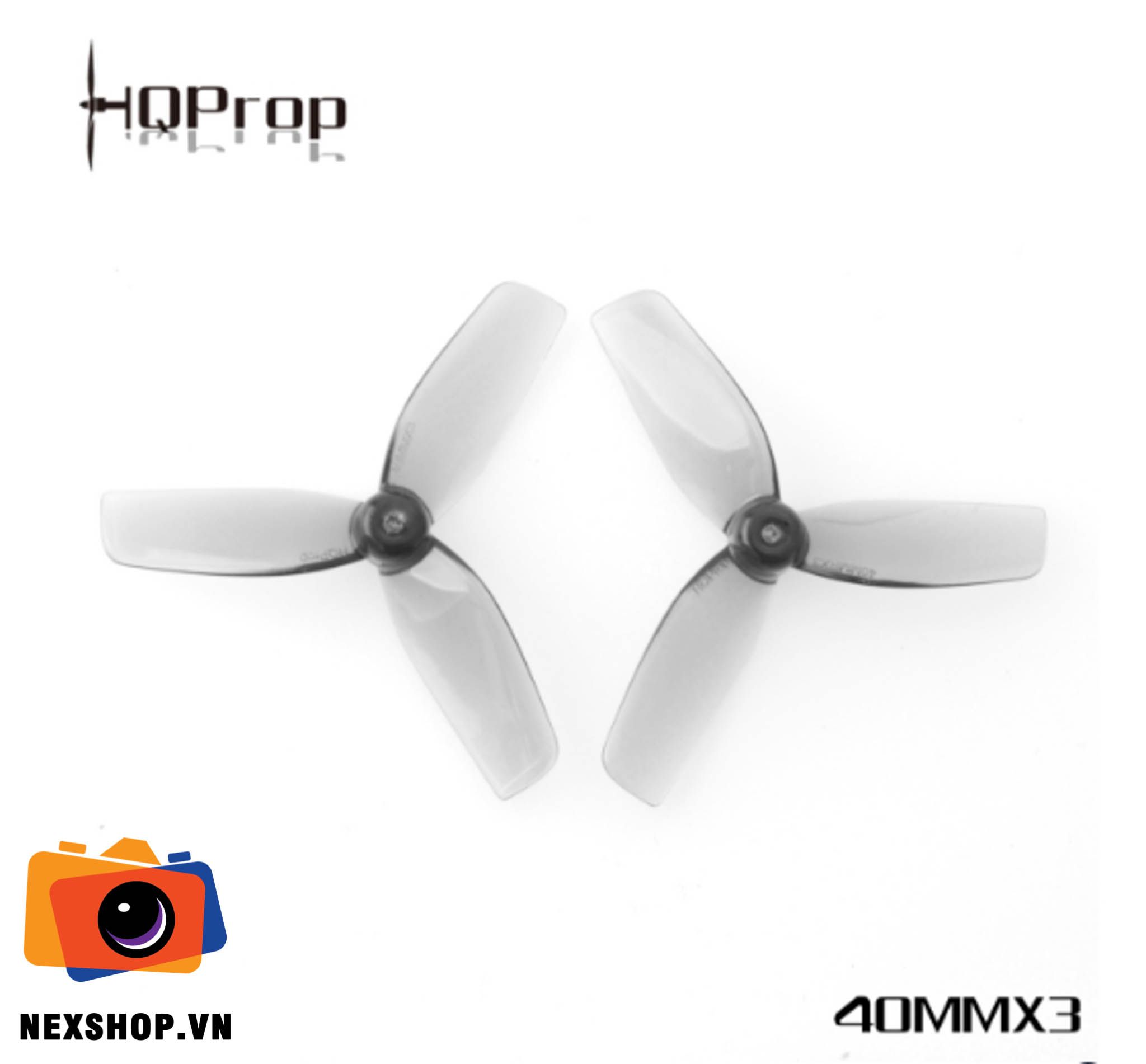 HQProp Micro Whoop Prop 40MMX3 Grey Poly Carbonate 1.5MM Shaft ( 2CW + 2CCW )