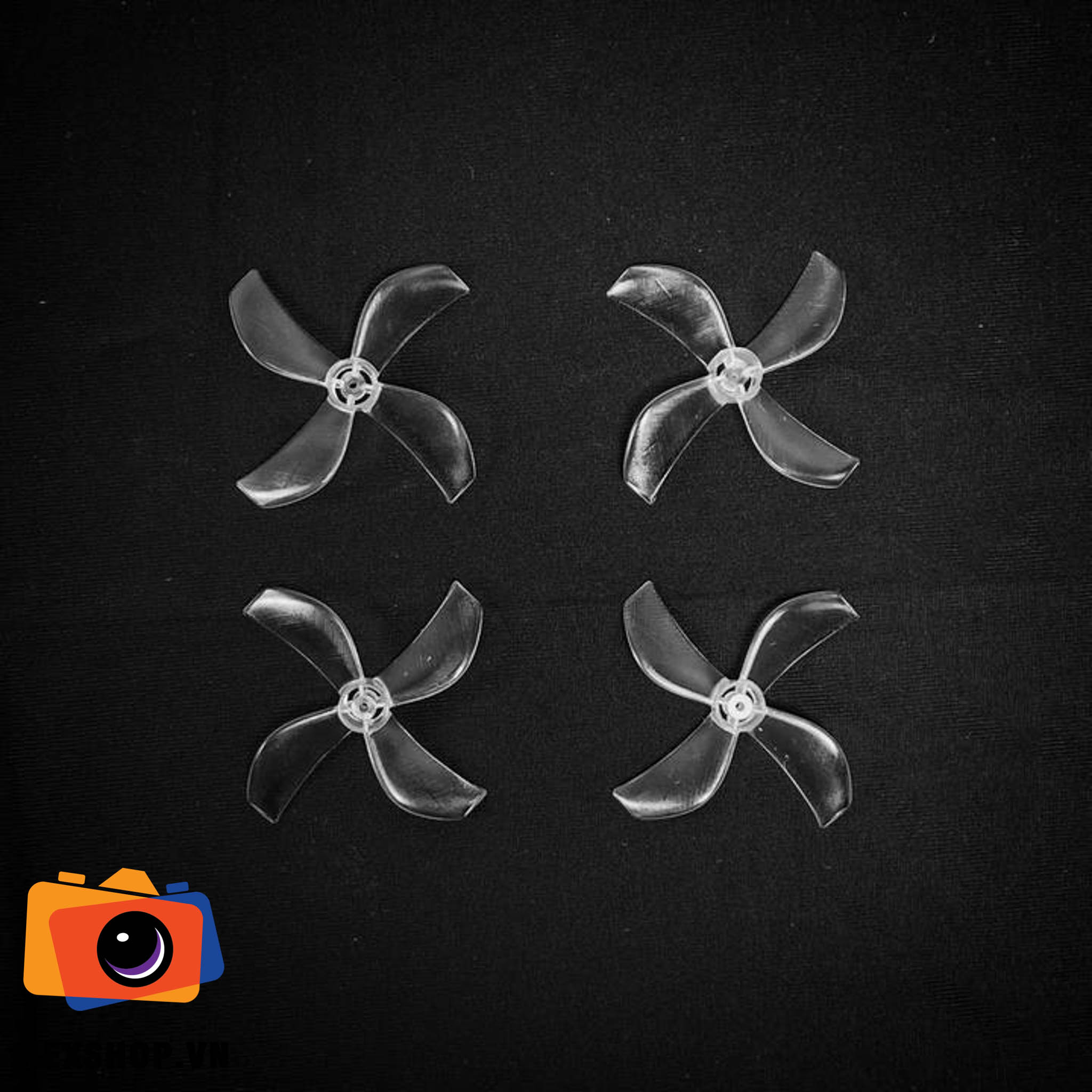 NewBeeDrone Azi 31mm Micro Propeller (Set 4) 1.0mm/Pink | Chính h - mặt sau và phụ kiện đi kèm