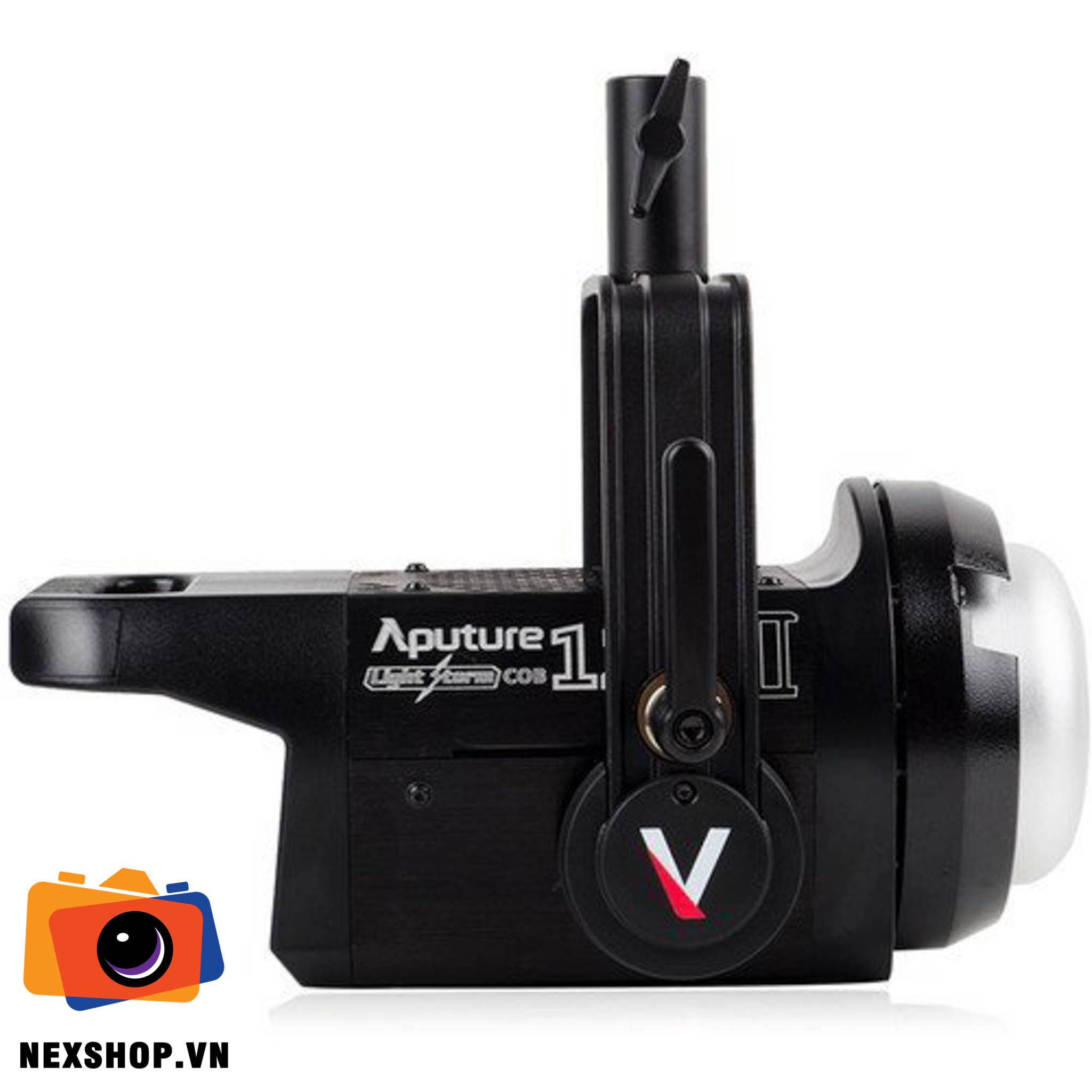 Đèn LS C120d II (V-mount) | Chính hãng Aputure - mặt sau và phụ kiện đi kèm