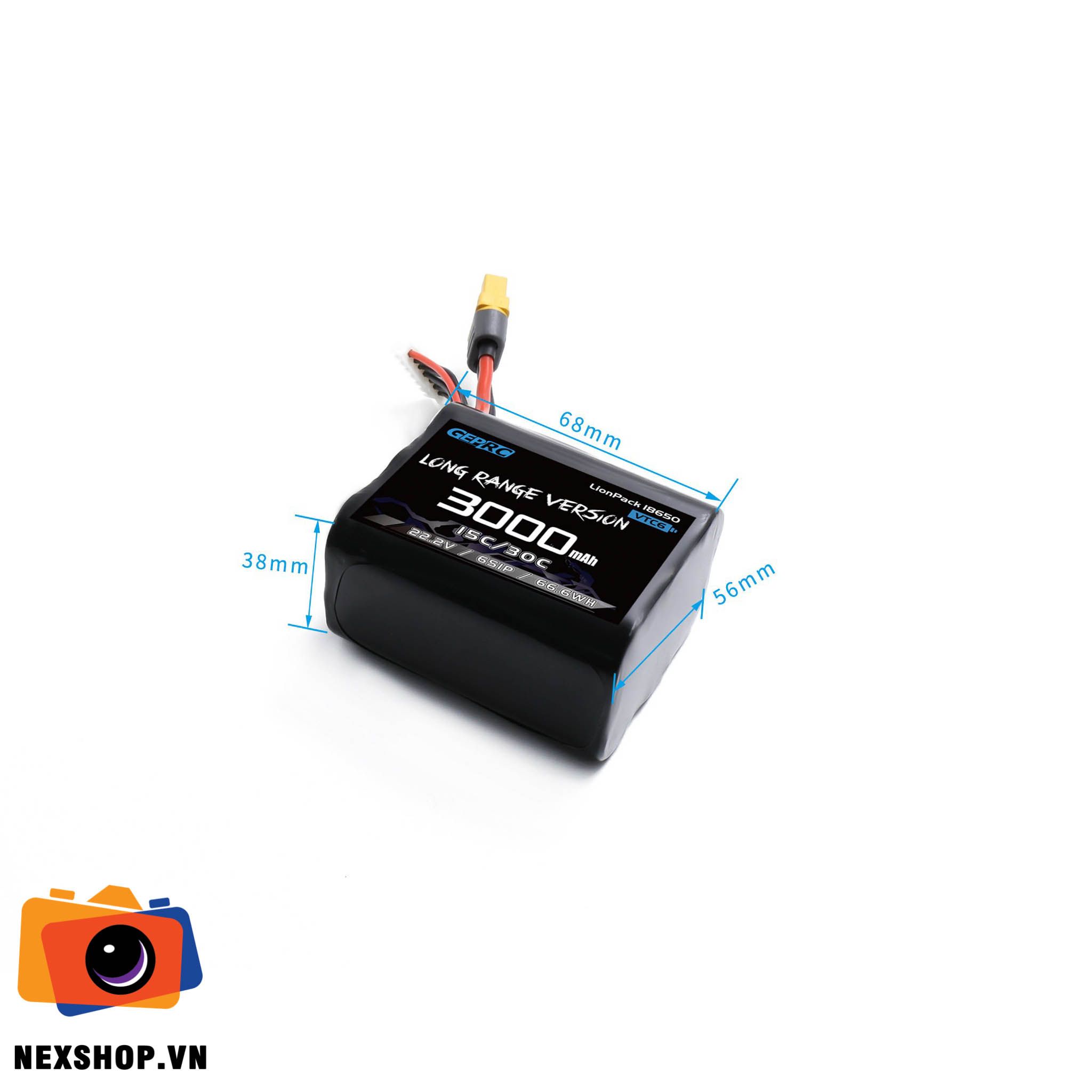 Pin GEPRC VTC6 18650 6S1P 3000mAh | Chính hãng - cấu hình hộp sạc