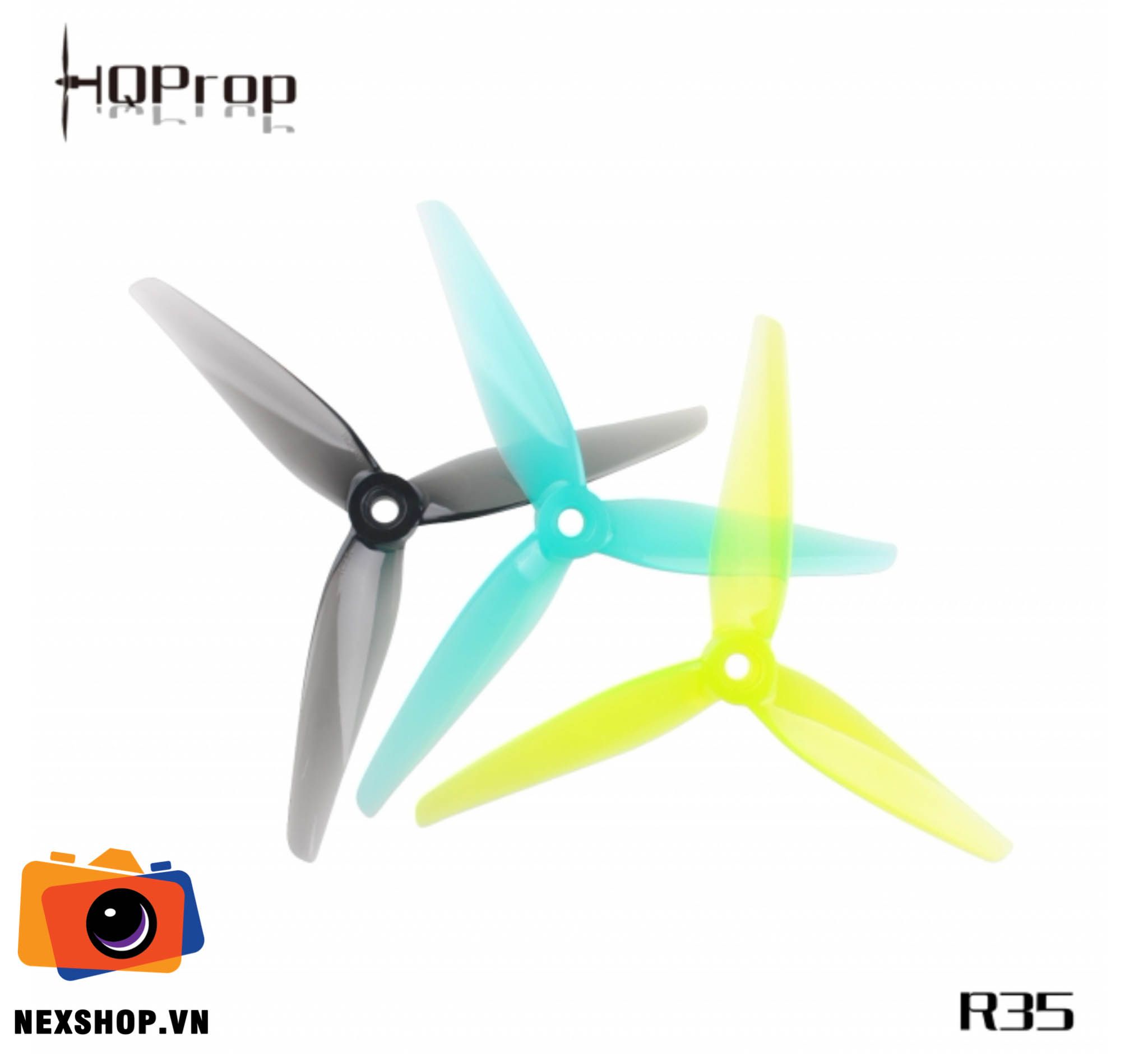 HQ Racing Prop R35 Blue (2CW+2CCW)-Poly Carbonate