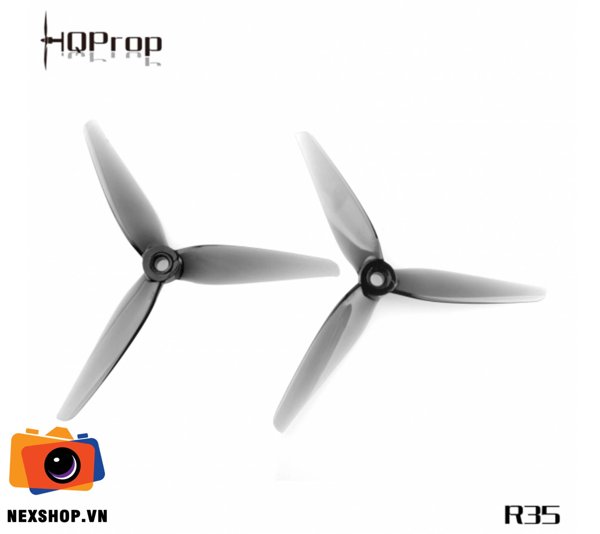 HQ Racing Prop R35 Light Grey (2CW+2CCW)-Poly Carbonate