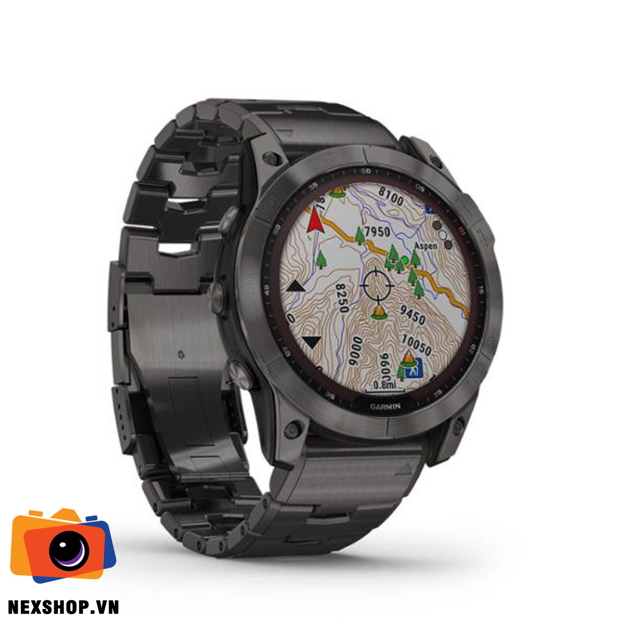 Đồng hồ thông minh Garmin Fenix 7X Sapphire Solar, Carbon Gray Ti - thiết kế và phụ kiện