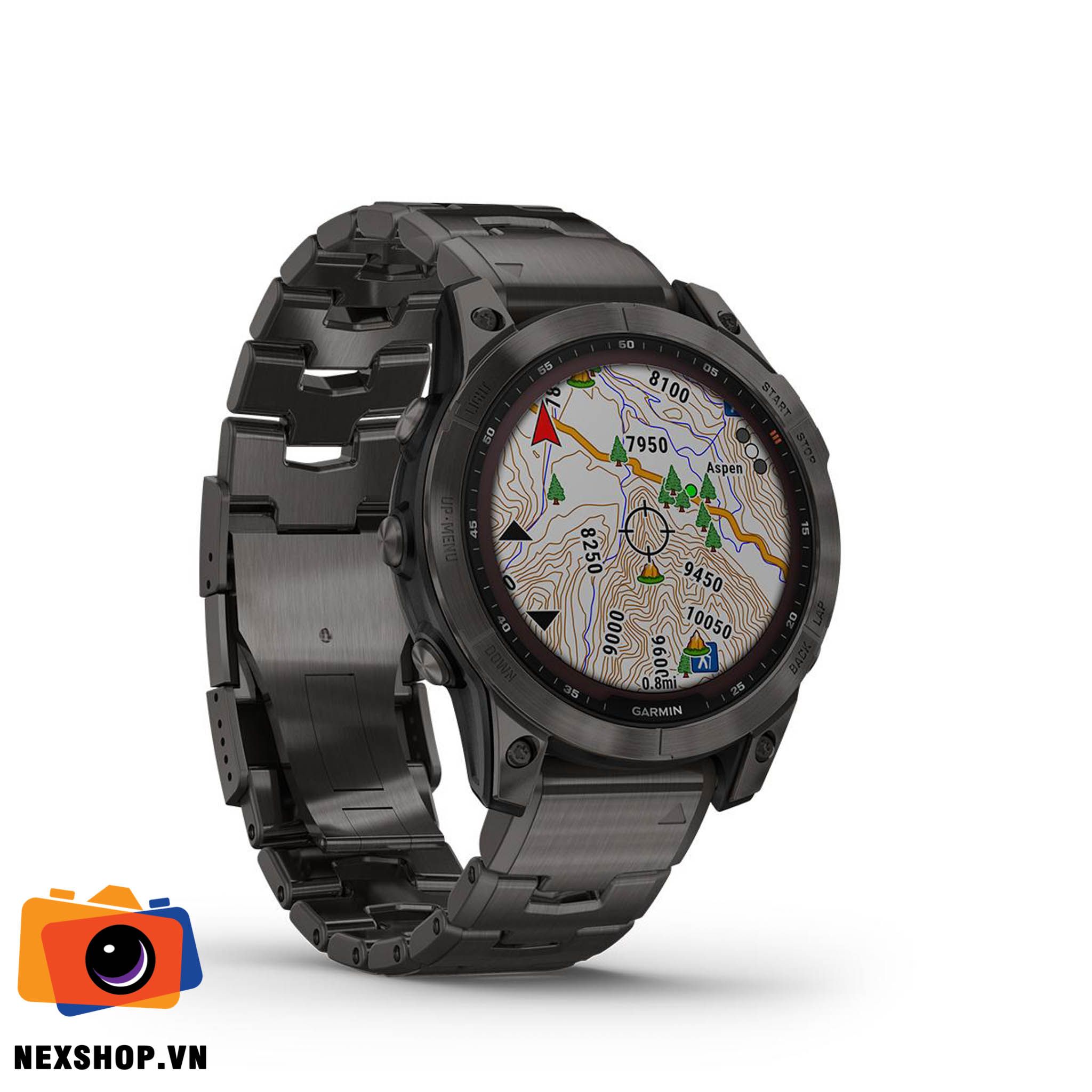 Đồng hồ thông minh Fenix 7 Sapphire Xám Carbon | Chính Hãng - thiết kế và phụ kiện