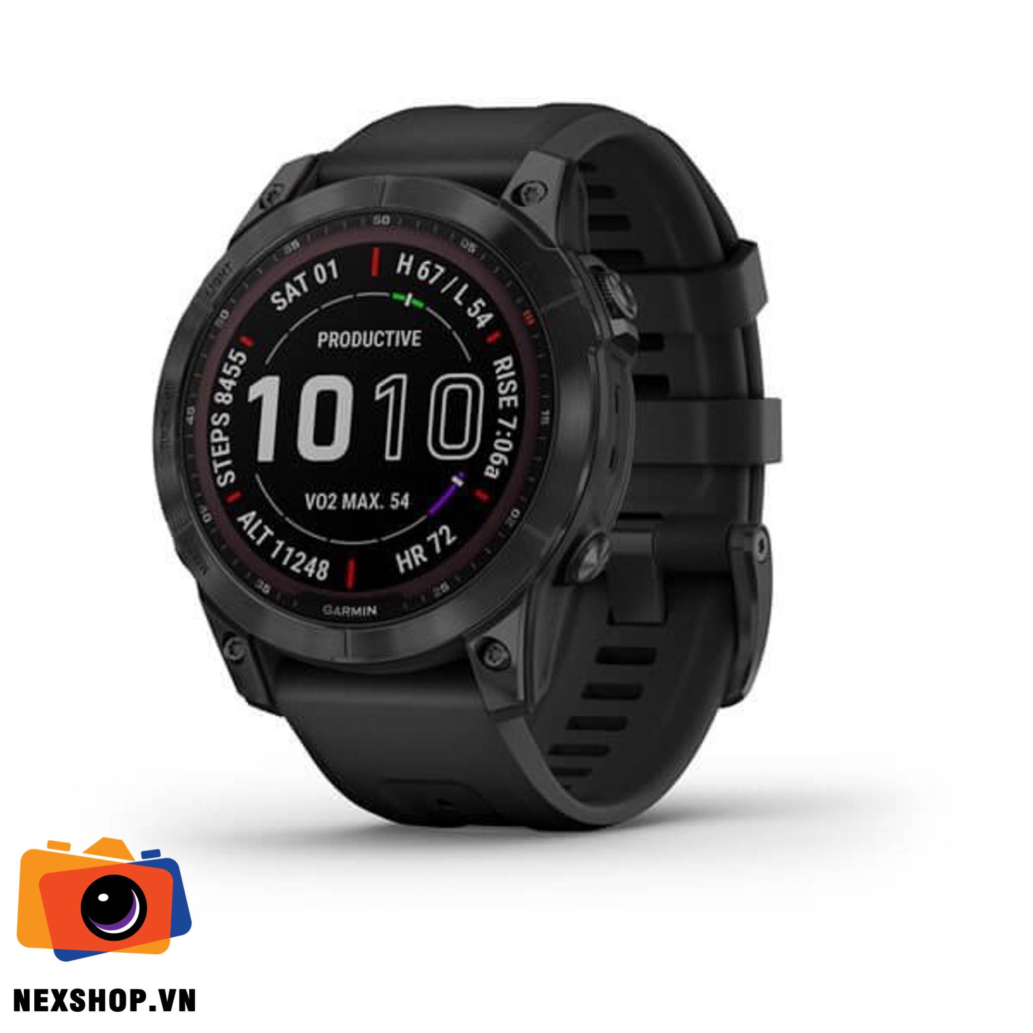 Đồng hồ thông minh Fenix 7 Sapphire, màu đen DLC | Chính hãng FPT - thiết kế và phụ kiện