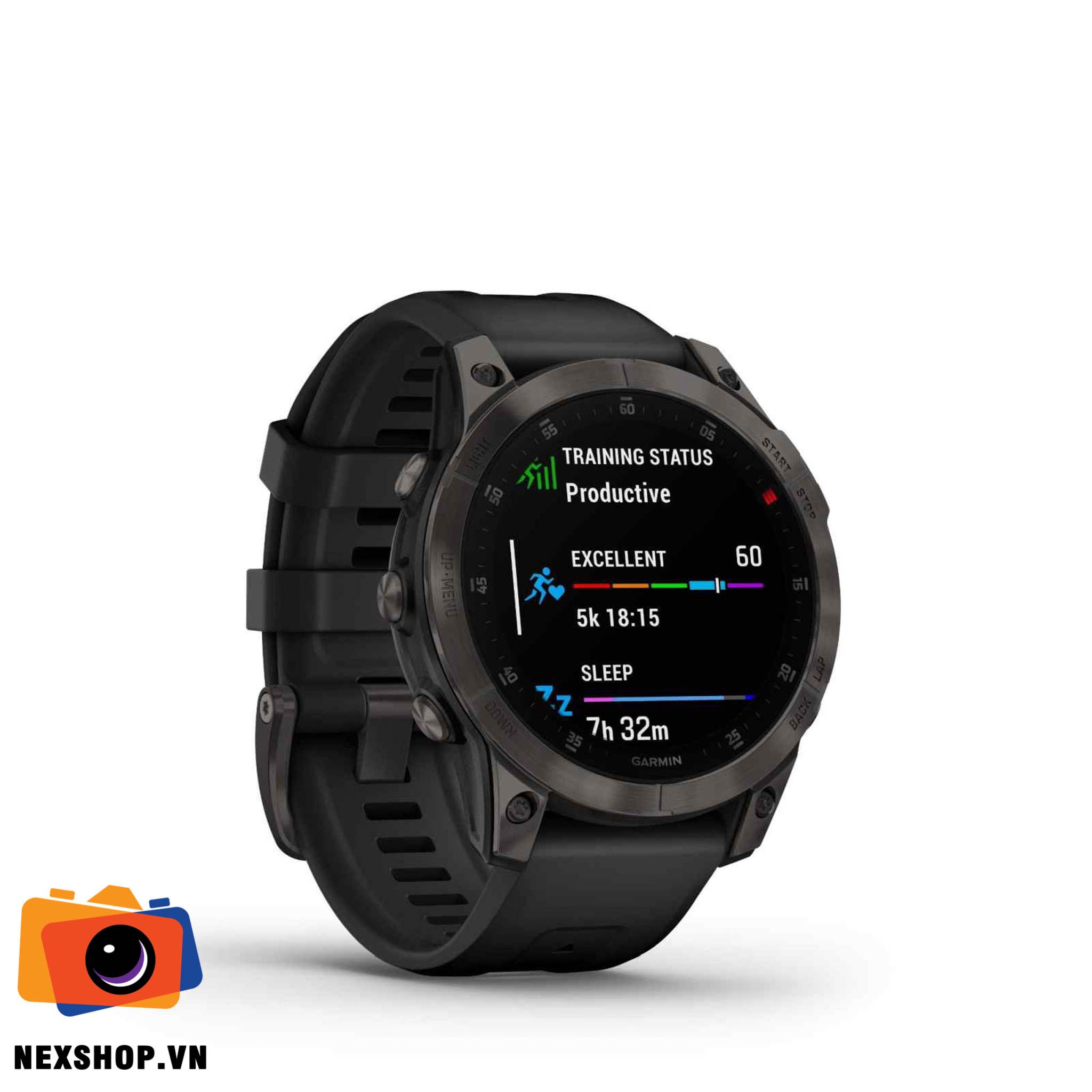 Đồng hồ thông minh Epix Gen 2, Đen, Xám Carbon DLC Tita | Chính h - mặt sau và phụ kiện đi kèm