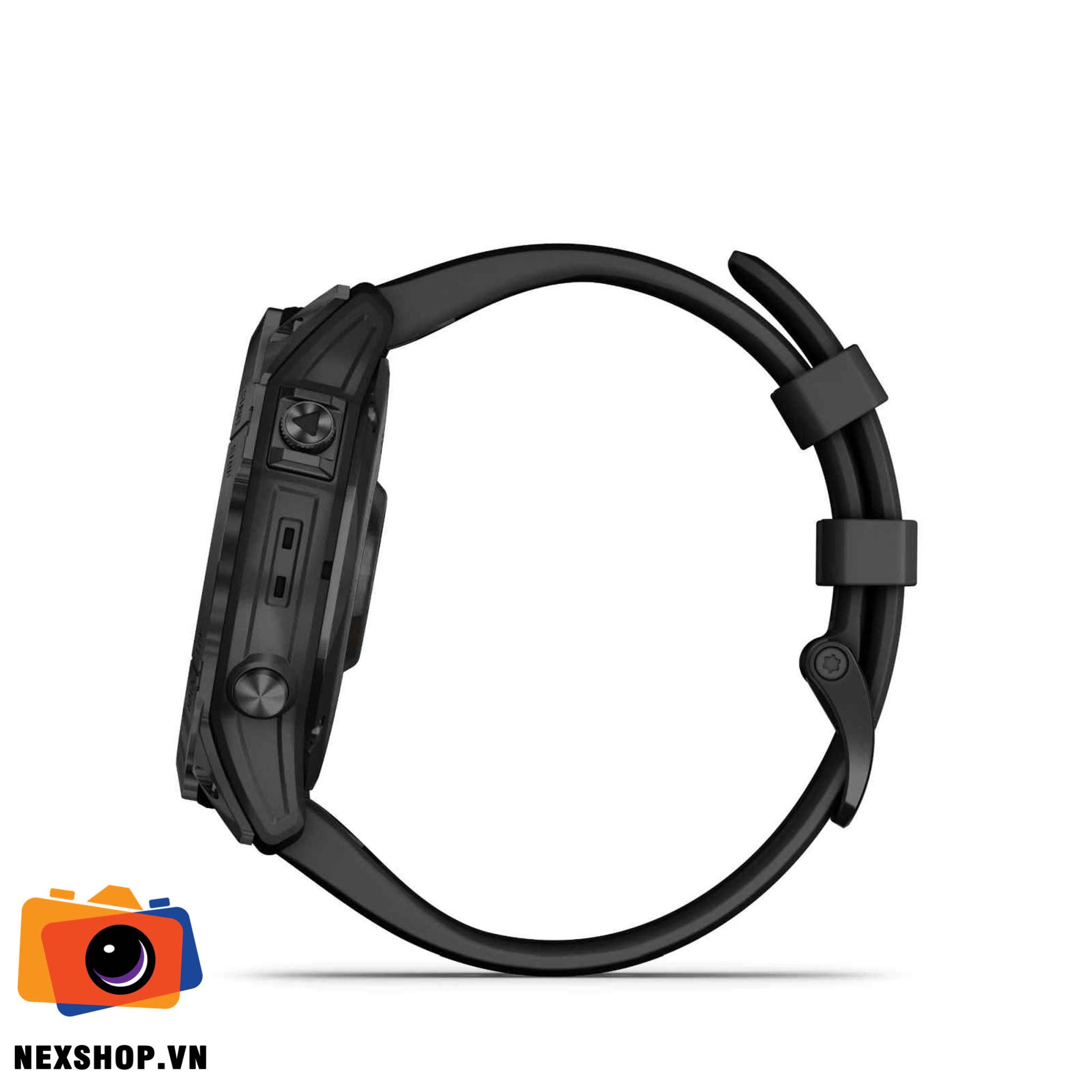 Đồng hồ thông minh Garmin Fenix 7X - Sapphire Solar, Black Ti with Black Silicone Band | Chính hãng FPT