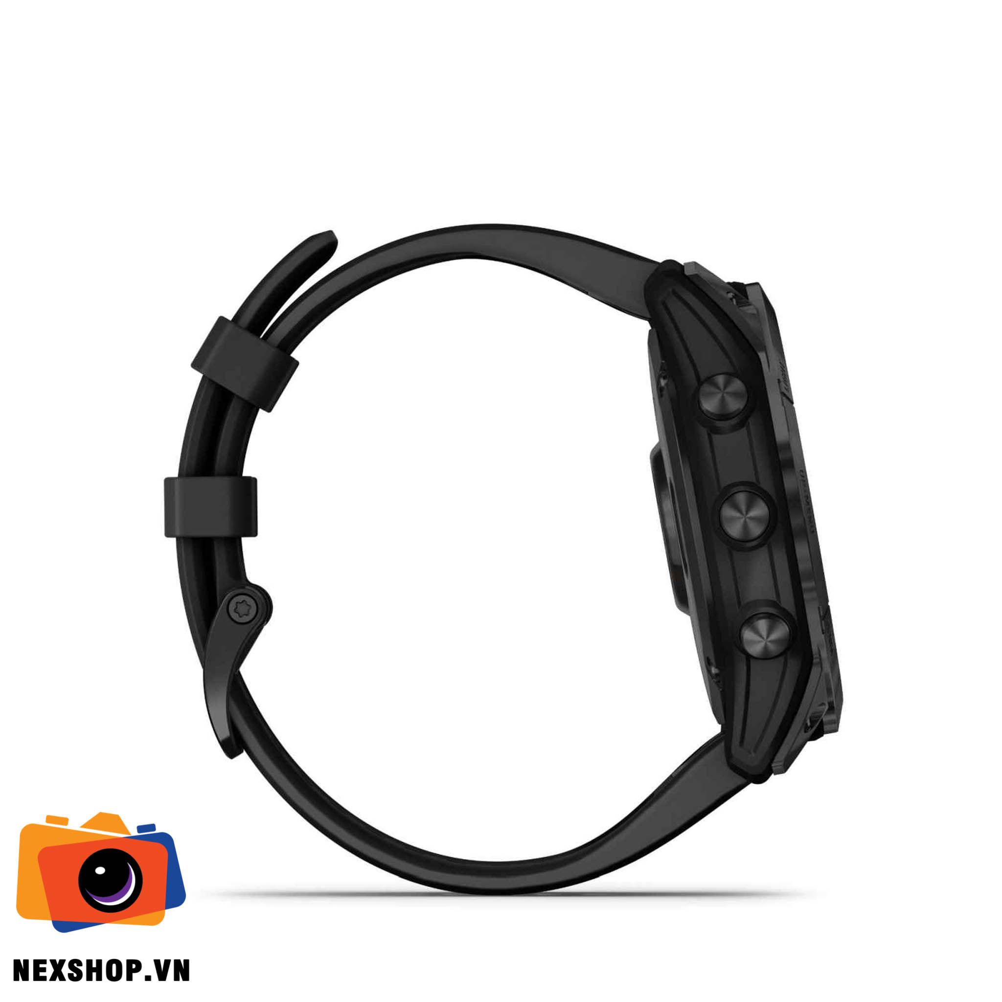 Đồng hồ thông minh Garmin Fenix 7X - Sapphire Solar, Black Ti with Black Silicone Band | Chính hãng FPT