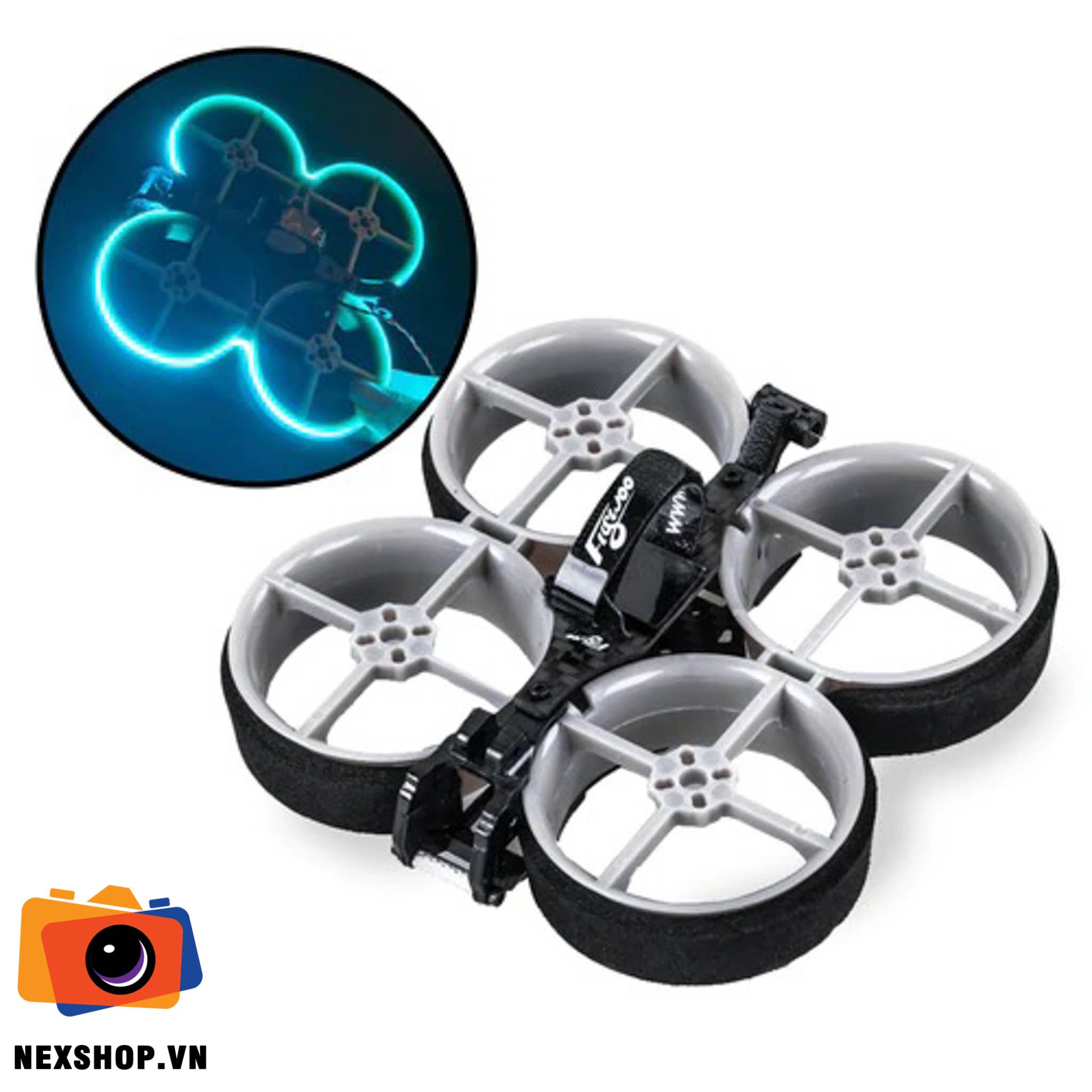 Flywoo CineRace20 V1 2 Neon Led Frame | Chính hãng - mặt sau và phụ kiện đi kèm
