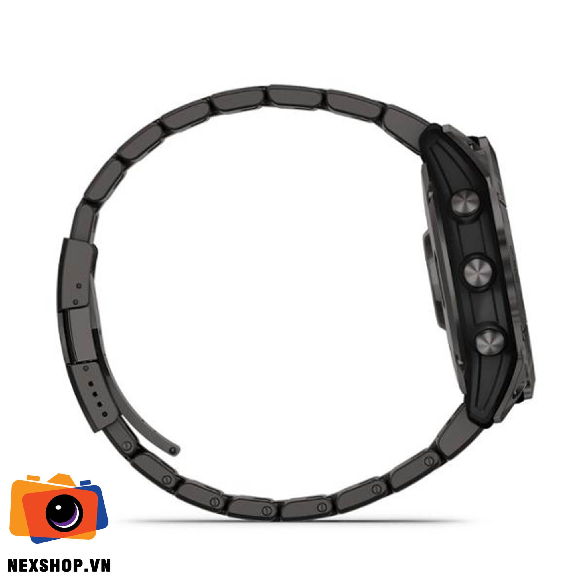 Đồng hồ thông minh Garmin Fenix 7X - Sapphire Solar, Carbon Gray Ti with Metal Band| Chính hãng FPT