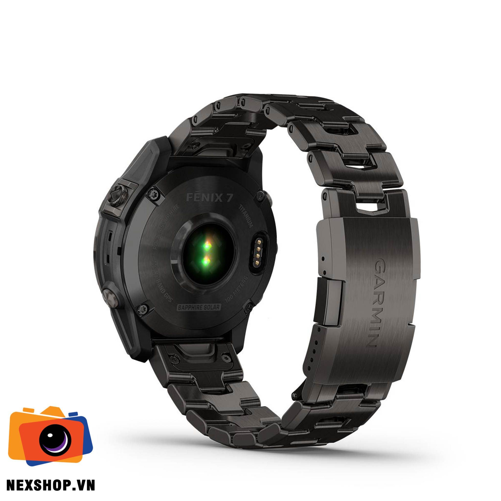 Đồng hồ thông minh Fenix 7 Sapphire, Màu xám Carbon phủ DLC viền Titanium với dây Titanium đục lỗ, Đồng hồ GPS, SEA | Chính hãng FPT